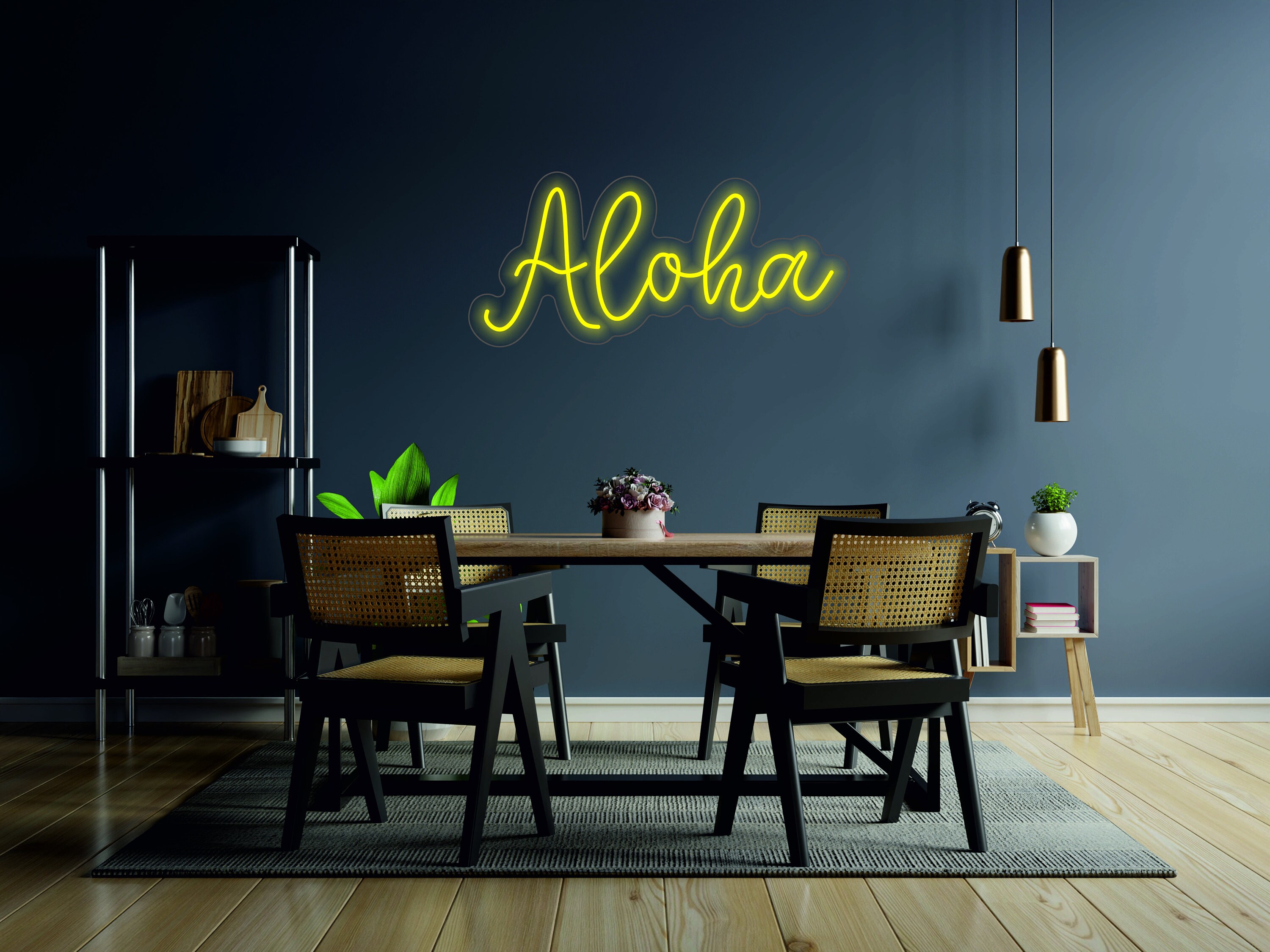 Aloha - Led Neon Sign, Hawaiian Wall Lamp, Hawai Neon Sign, Aloha Neon Sign