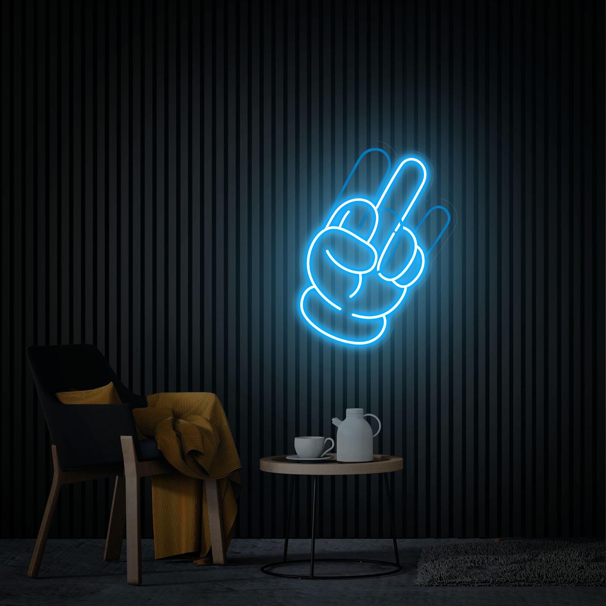 Hand Neon Sign, Hand Gesture Led Light, Rock on Hand Neon Sign, Gift for Boys, Custom Neon Sign, Home Bedroom Decor Christmas Gifts