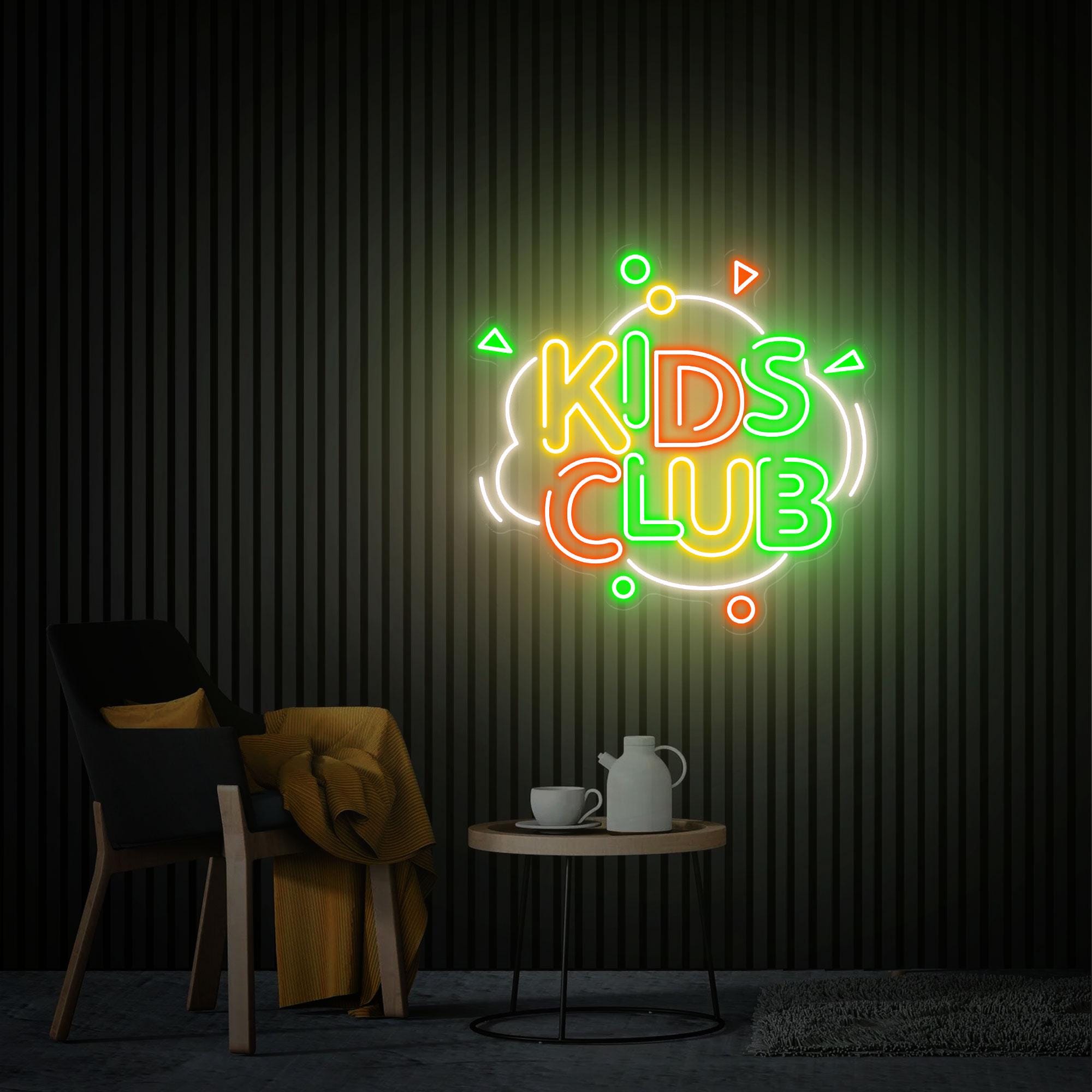 Kids Club Neon Sign, Cool Kids Club Led Light Sign, Kids Party Wall Art, Home Bedroom Decor Custom Neon Sign Personalized Gift for Kids