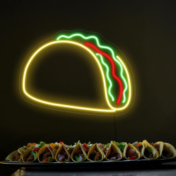 Taco Neon Sign, Taco Led Sign, Burrito Neon Sign, Fast Food Neon Sign Decor, Burrito Led Sign, Restaurant Neon Sign, Taco Wall Art Decor