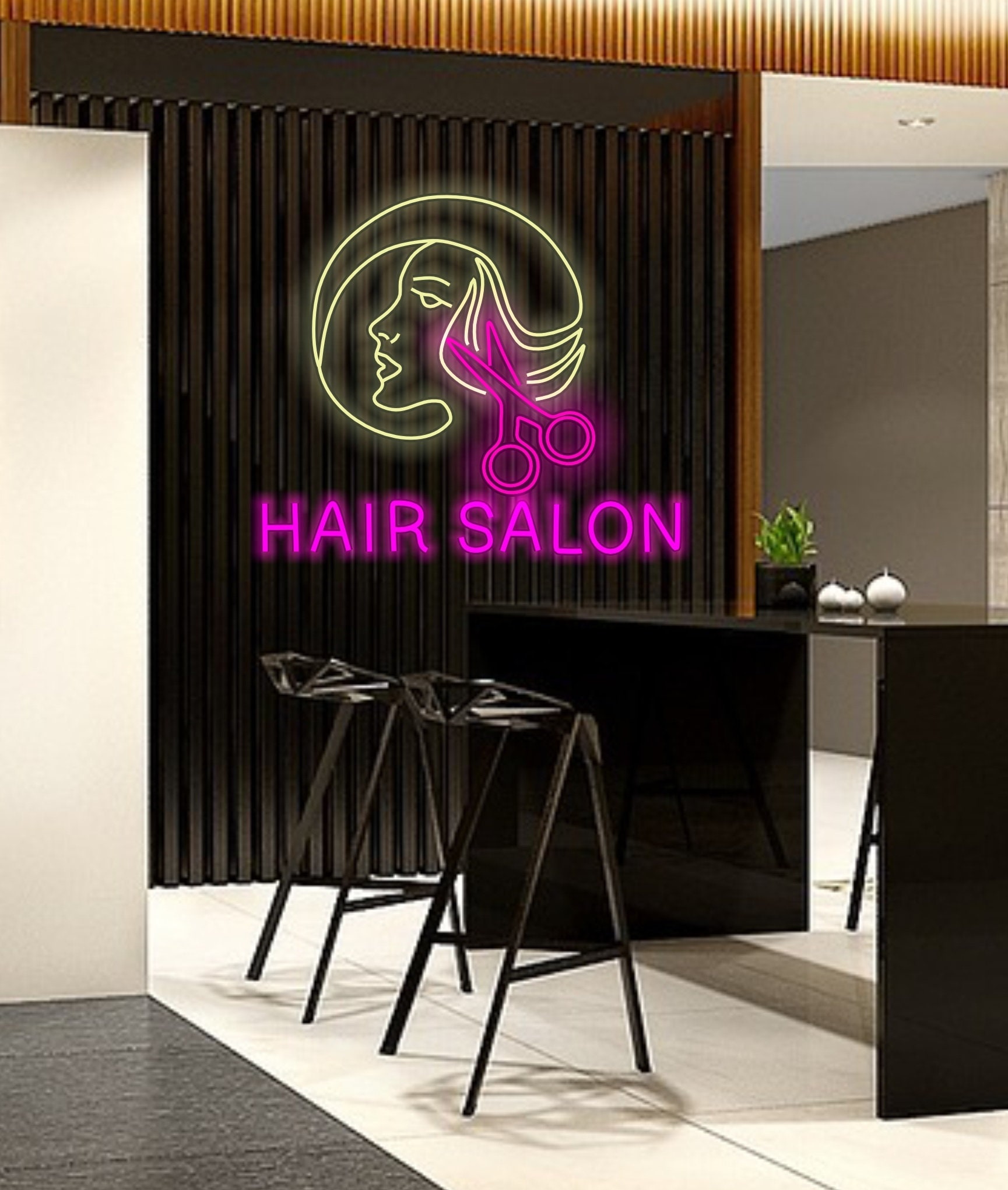Neon Hair Salon Sign, Hair Salon Branding Neon, Stylish Hair Salon Neon Sign, Neon Hair Care Sign, Modern Hair Salon Neon Sign, Wall Sign