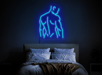 Man Body Neon Sign, Muscle Man Sign, Naked Man Neon Sign, Athletic Neon Sign, Aesthetic Neon, Male Neon Sign, Man Body Art, Man Body Decor