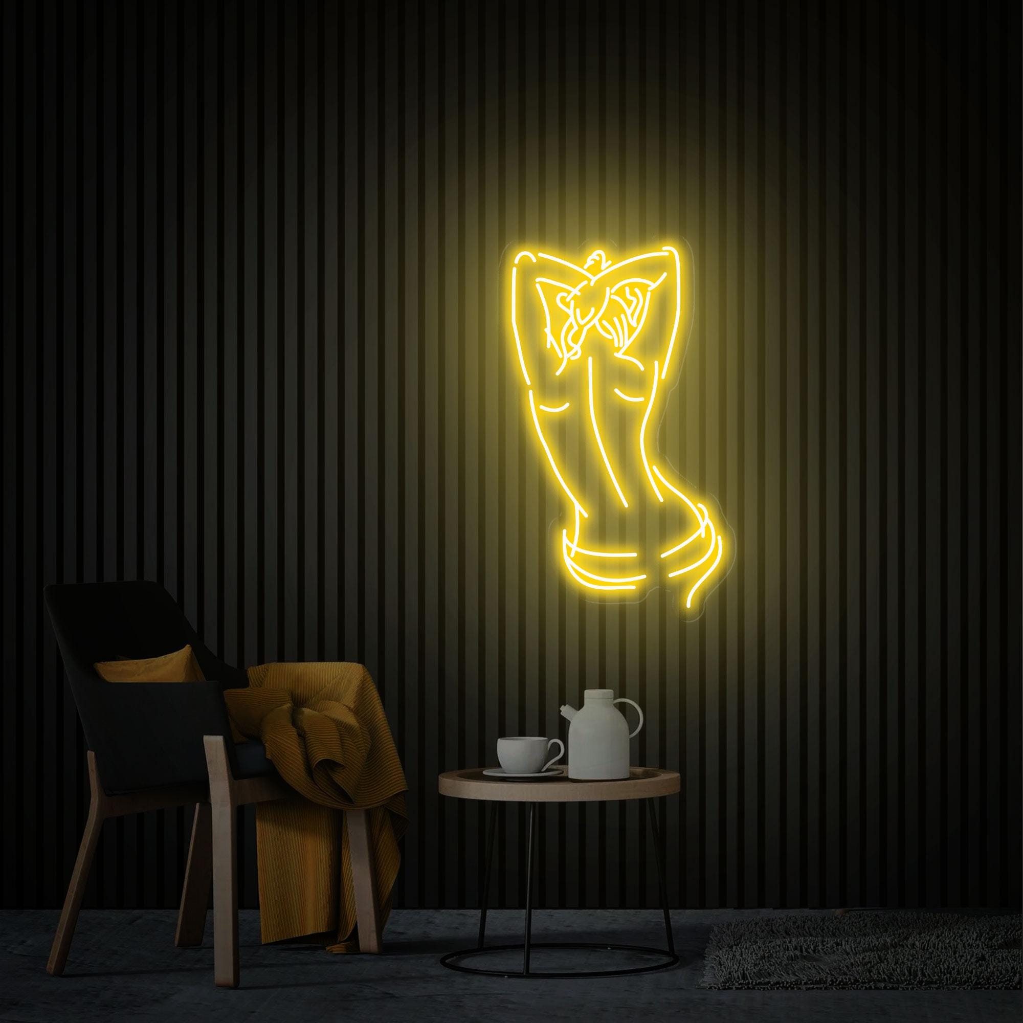 Lady Nude Back Neon Sign, Girl Neon Sign, Female Party Crazy Led Light, Custom Body Neon Sign, Woman Line Art Bedroom Neon Sign Gift for Her