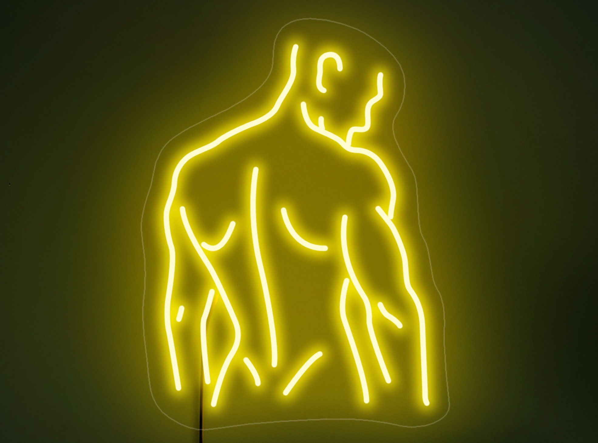 Man Body Neon Sign, Muscle Man Sign, Naked Man Neon Sign, Athletic Neon Sign, Aesthetic Neon, Male Neon Sign, Man Body Art, Man Body Decor