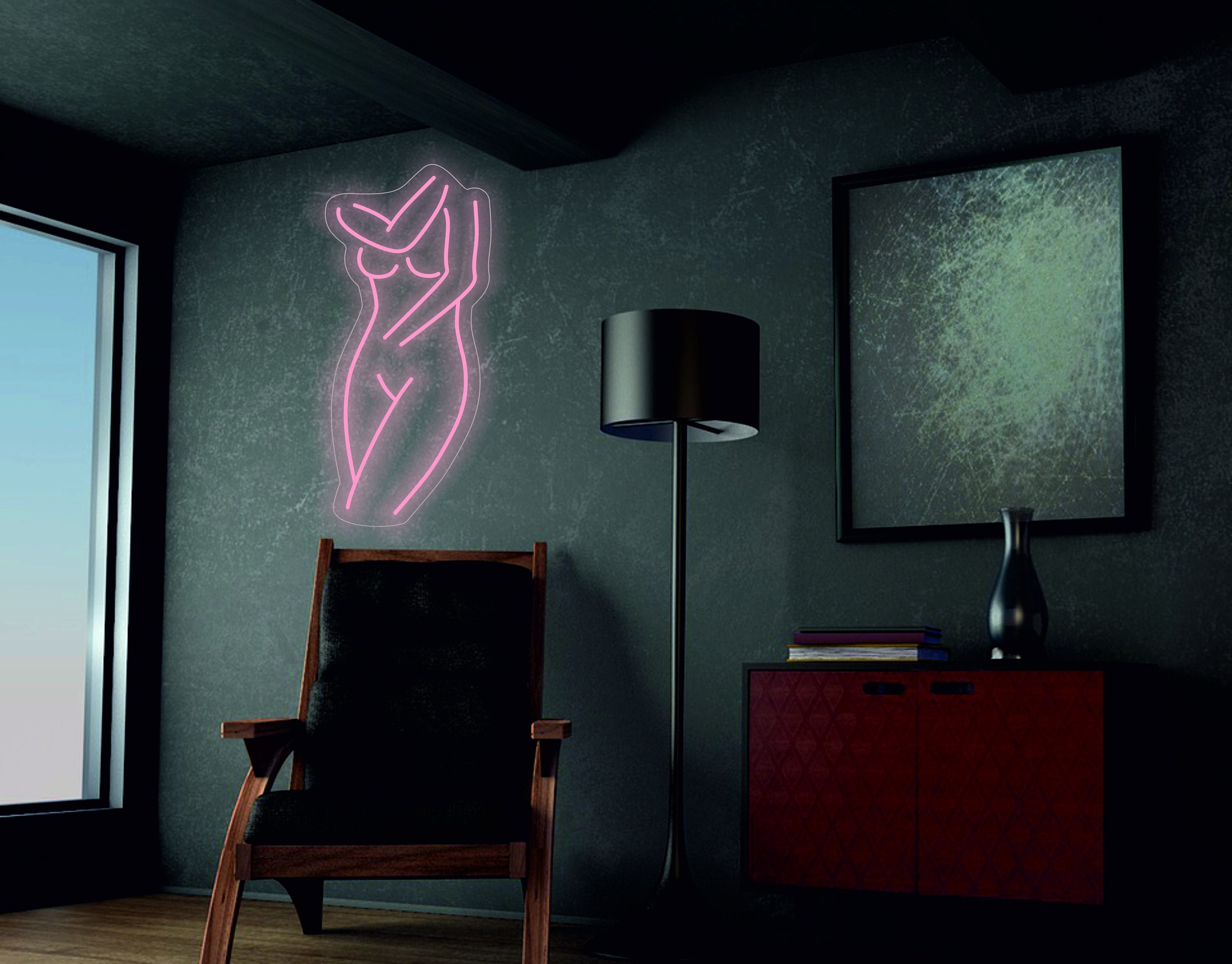 Female Body, Woman Silhouette, Led Naked Woman - Neon Sign, Woman Body Neon Sign, Lady Neon Sign, Neon Sign Female Custom Neon Sign