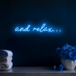 And Relax Neon Sign, Lounge Neon Sign, Neon Sign Bathroom, Neon Sign Bedroom, Housewarming Neon Sign, Relax Wall Art Decor