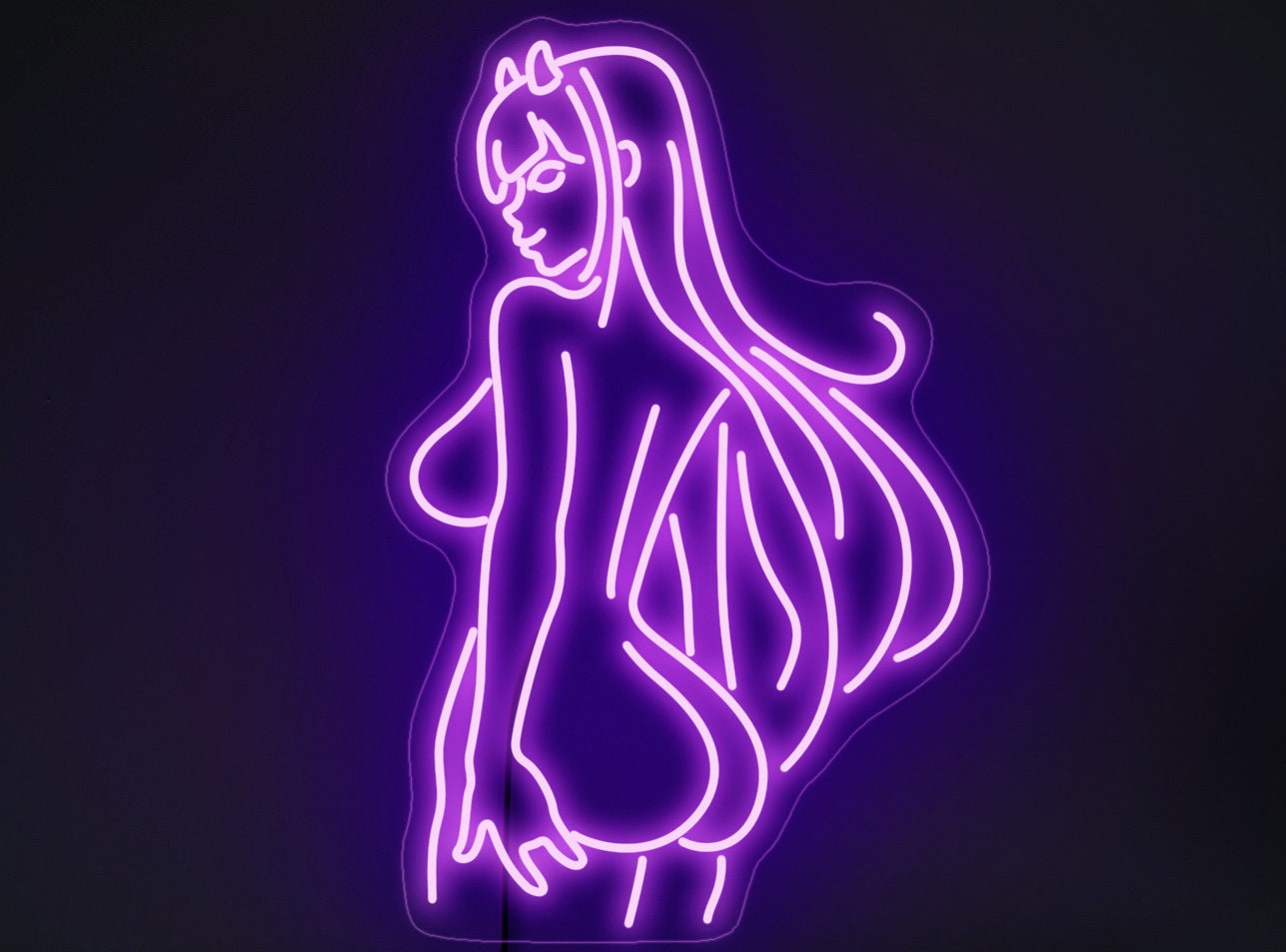 Anime Girl Neon Sign, Girl Body Neon Sign, Lady Neon Sign, Anime Lover Gift, Anime Neon Sign, Anime Wall Art, Anime Decor
