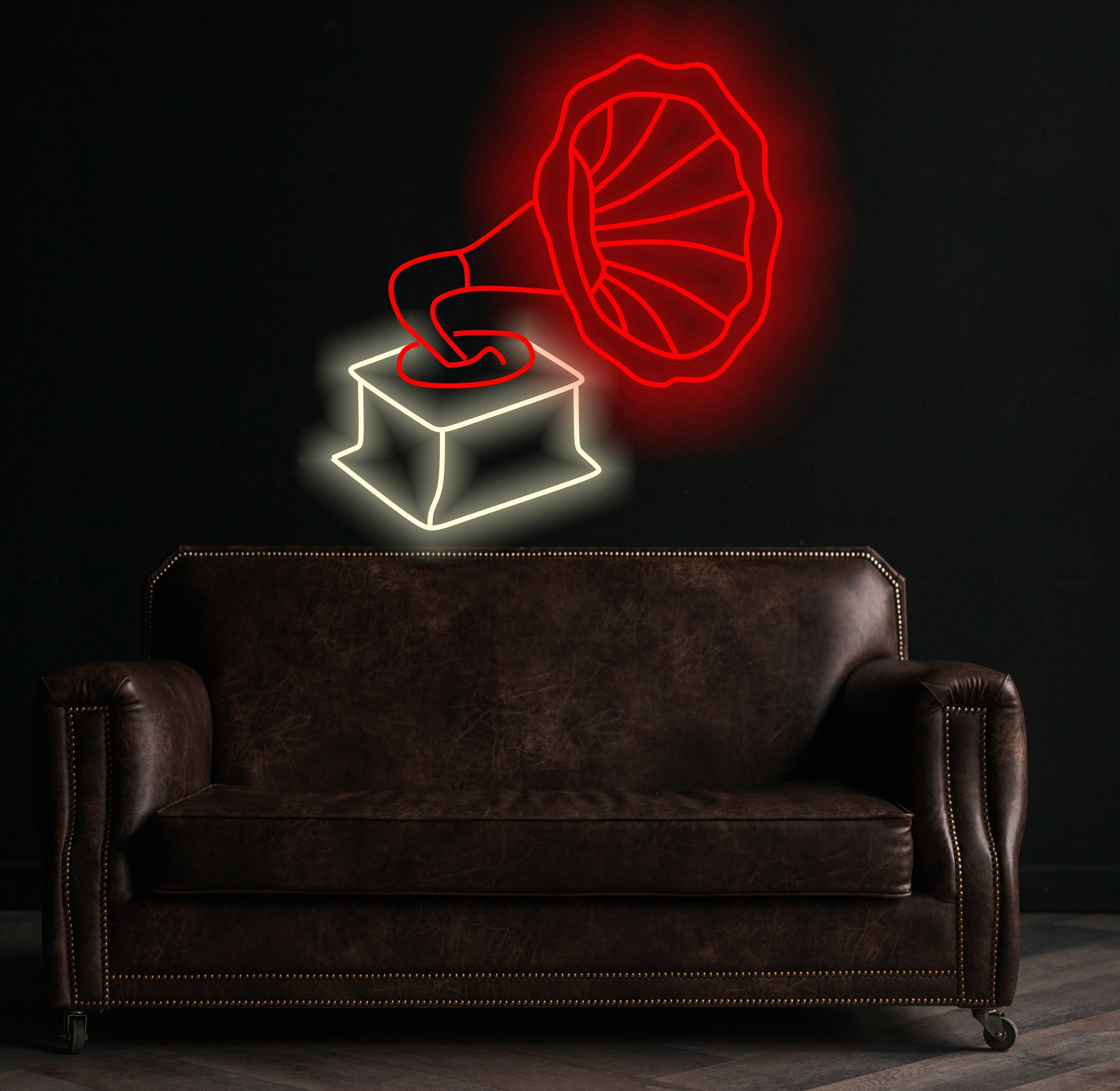 Patephone Neon Sign, Gramophone Neon Sign, Phonograph Neon Sign