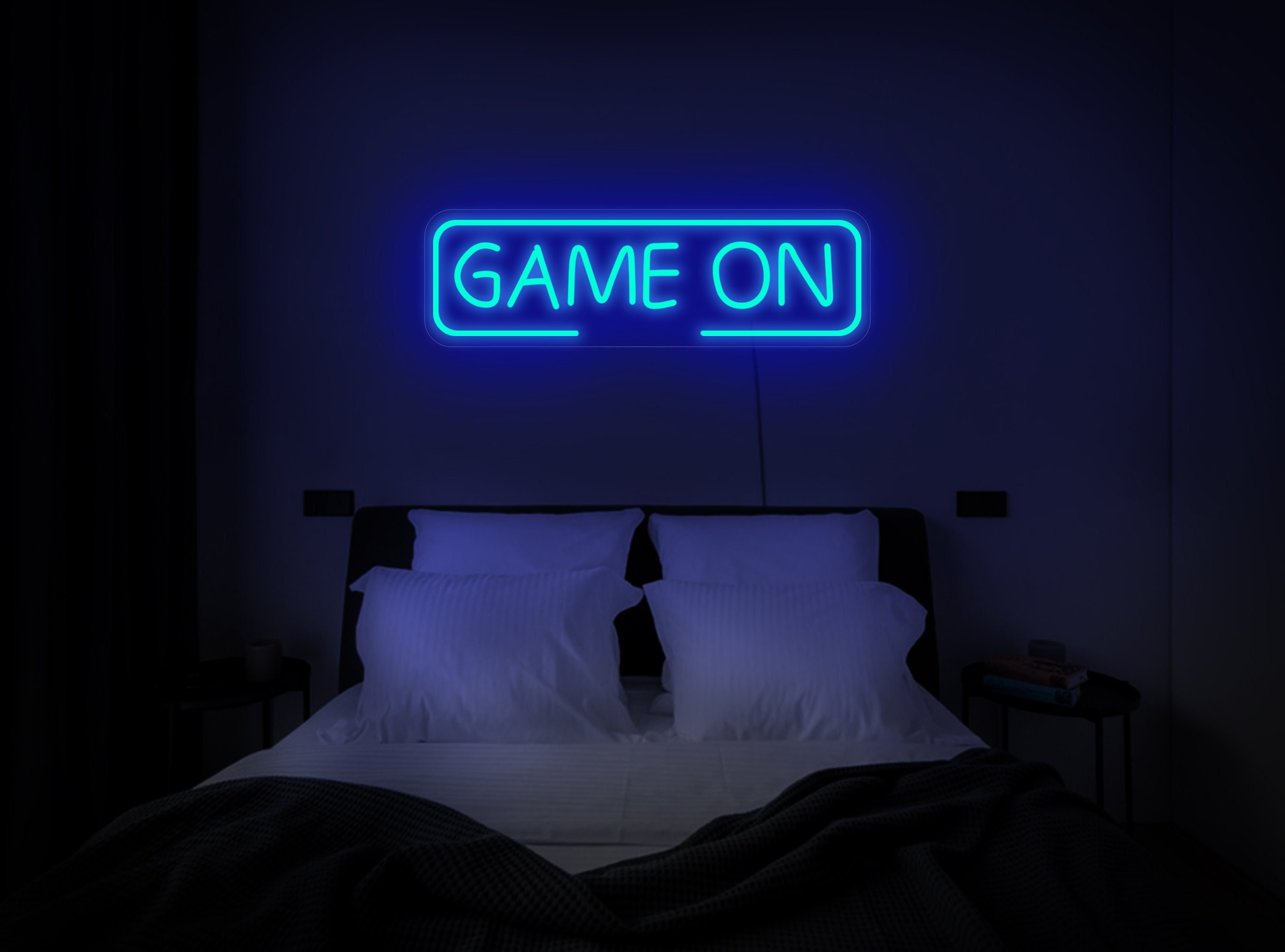Game On Neon Sign, Game On Led Sign, Kids Room Neon Sign, Gamer Neon Sign, Game Room Neon, Playroom Sign Decor, Game Room Wall Art Decor