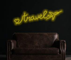 Travel Wire Word neon Sign | Travel Wall Art neon sign | Handmade Travel neon sign Word Sign | Traveler Gift | Plane Wall Decor