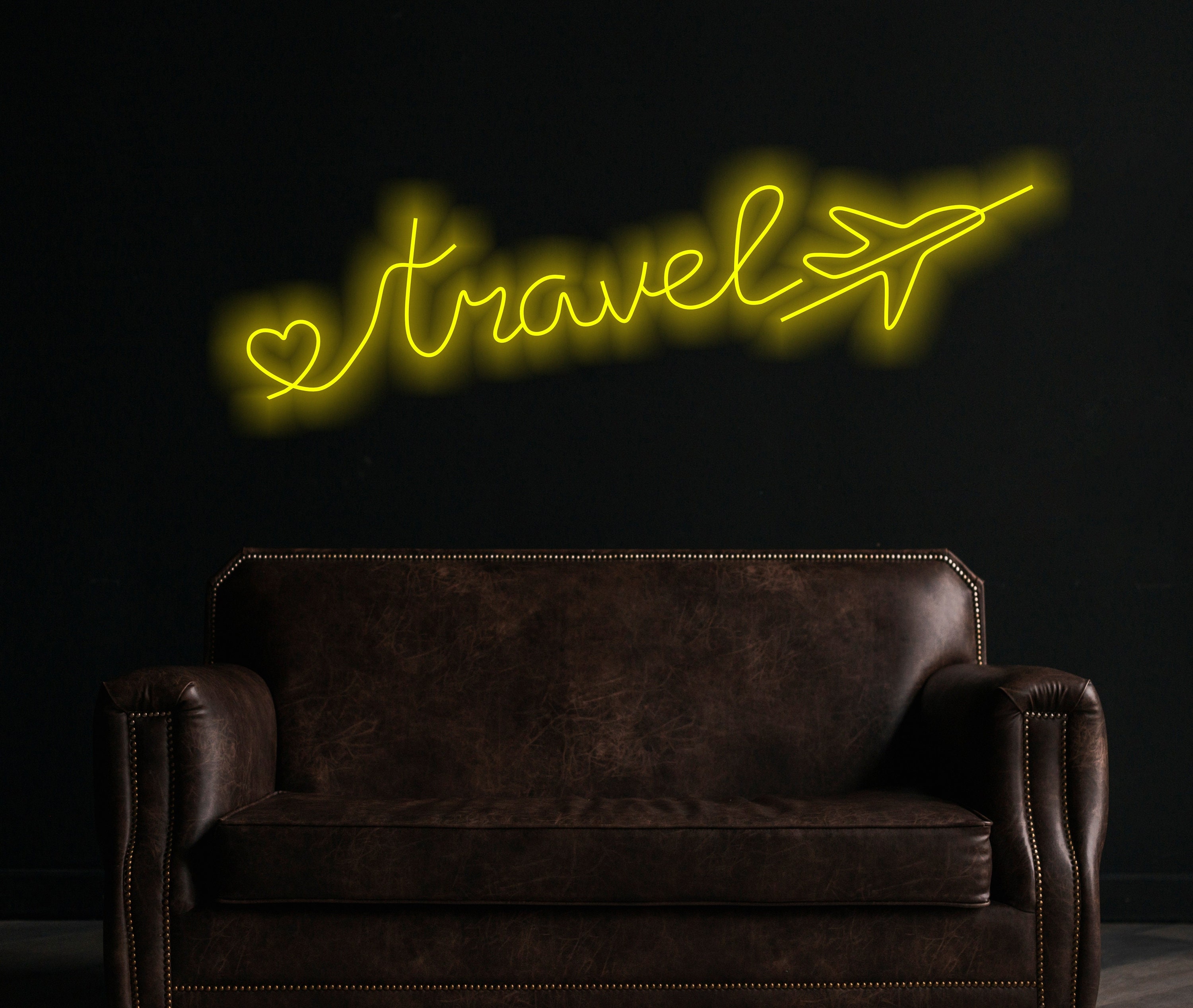 Travel Wire Word neon Sign | Travel Wall Art neon sign | Handmade Travel neon sign Word Sign | Traveler Gift | Plane Wall Decor