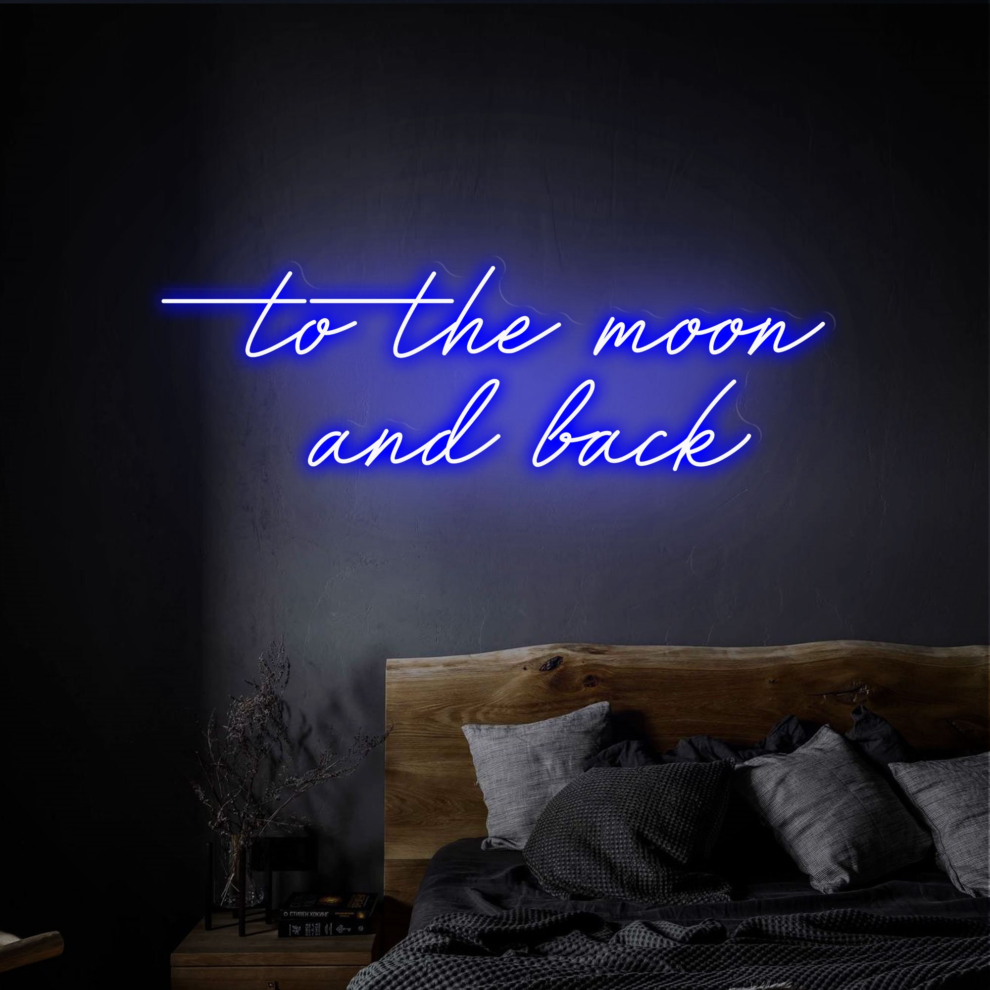 To The Moon And Back Neon Sign Bedroom Custom Led Sign Room Wall Art Neon Wall Decor Lights Cool Neon Sign Party Decor Sign