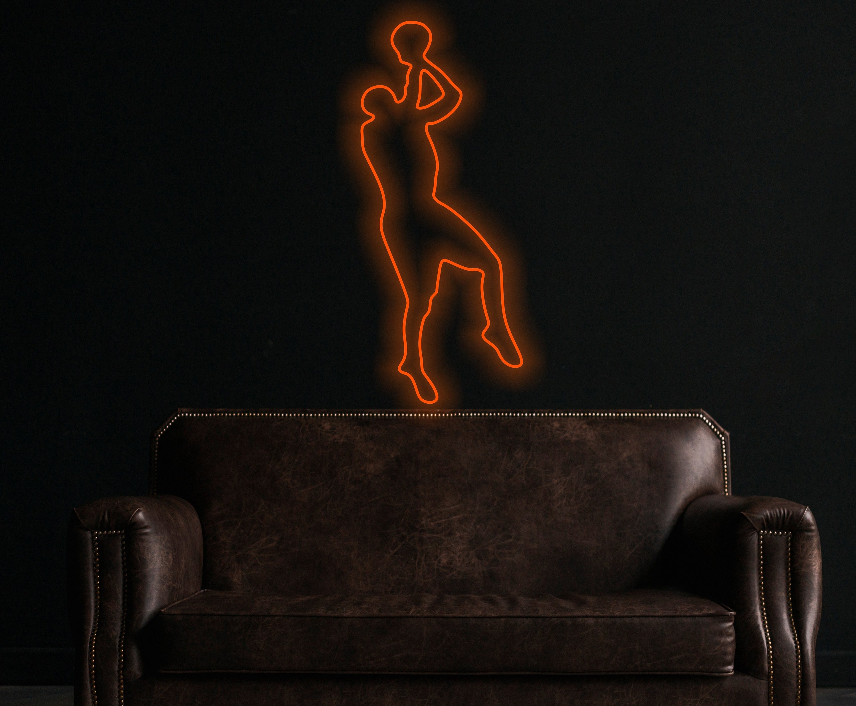 Basketball Player Neon Sign, Neon Dunking Basketball Player, Basketball Player In Mid-Air Neon Sign, Energy Neon Signs For Basketball Lovers