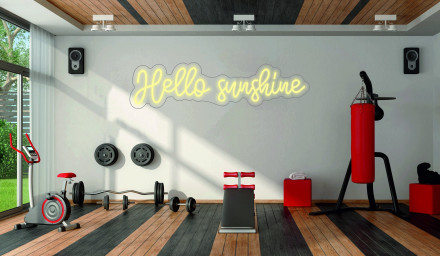 Hello Sunshine - Led Light Neon Sign For Wall Decor, Motivational Quote For Bedroom Neon Sign