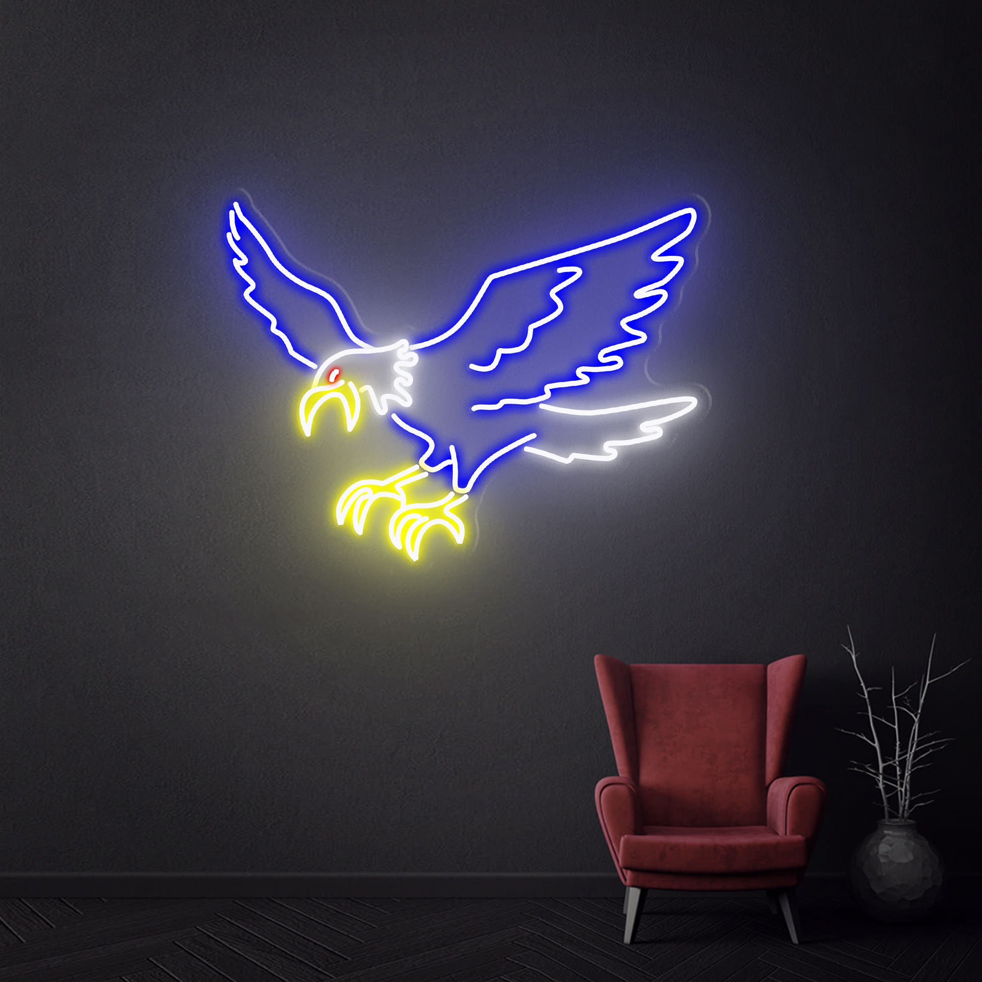 Eagle Neon Sign For Bar, Bedroom, Kids' Room, Restaurant, Office Living Room Interior Design Neon Light