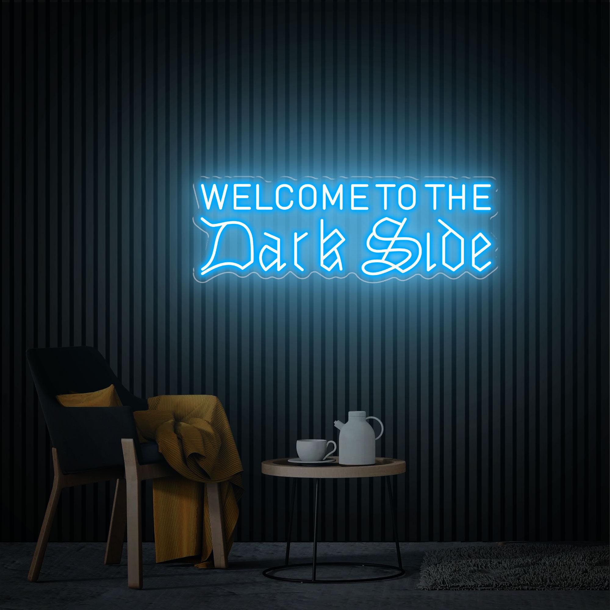 Welcome to the Dark Side Neon Sign, Gaming Room Decor, Man Cave Bedroom Wall Decor, Personalised Gifts