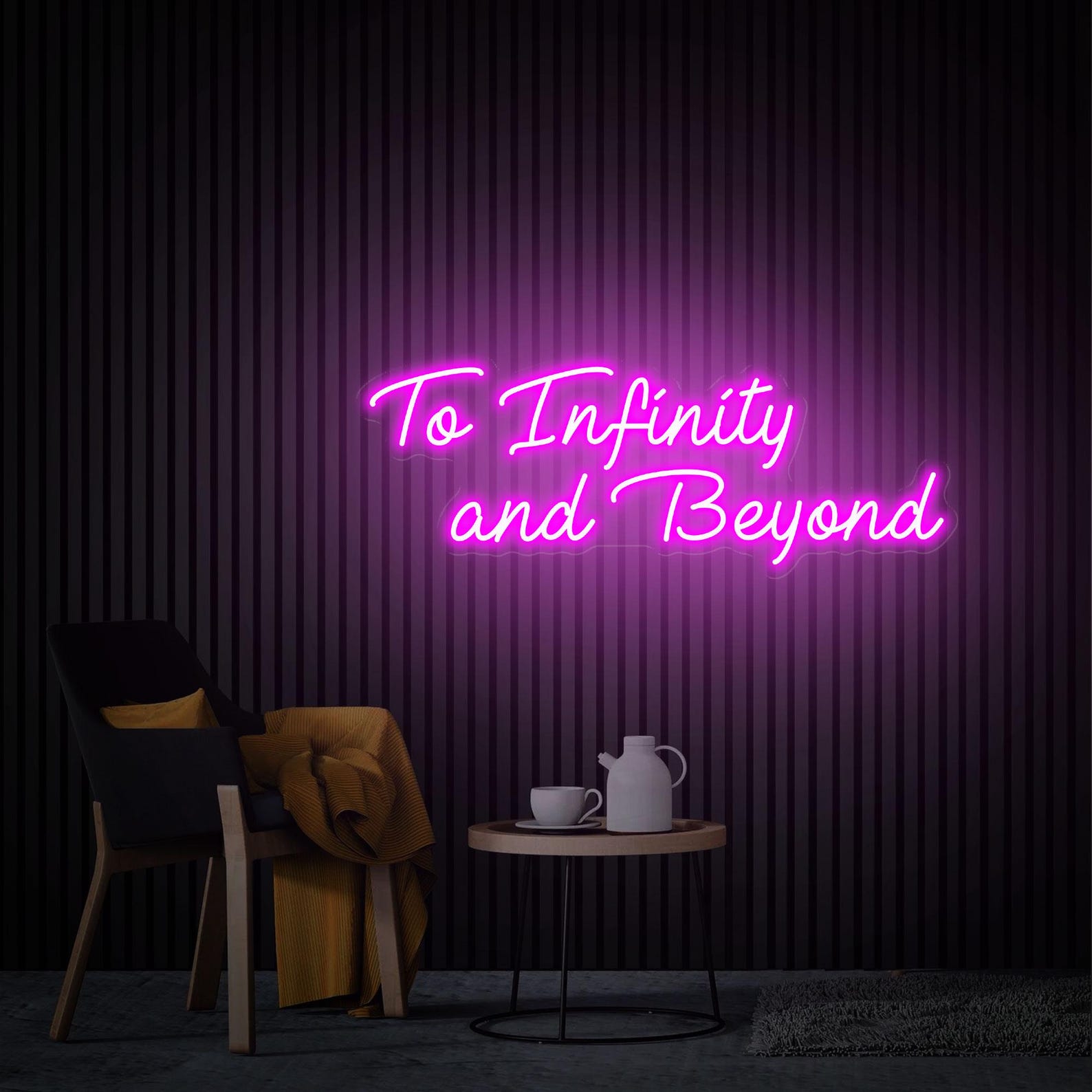 To Infinity and Beyond Neon Sign, Home Wall Decor, Custom Text Sign, Gifts for Child, Inspirational Saying Decor Personalized Gifts Neon Art