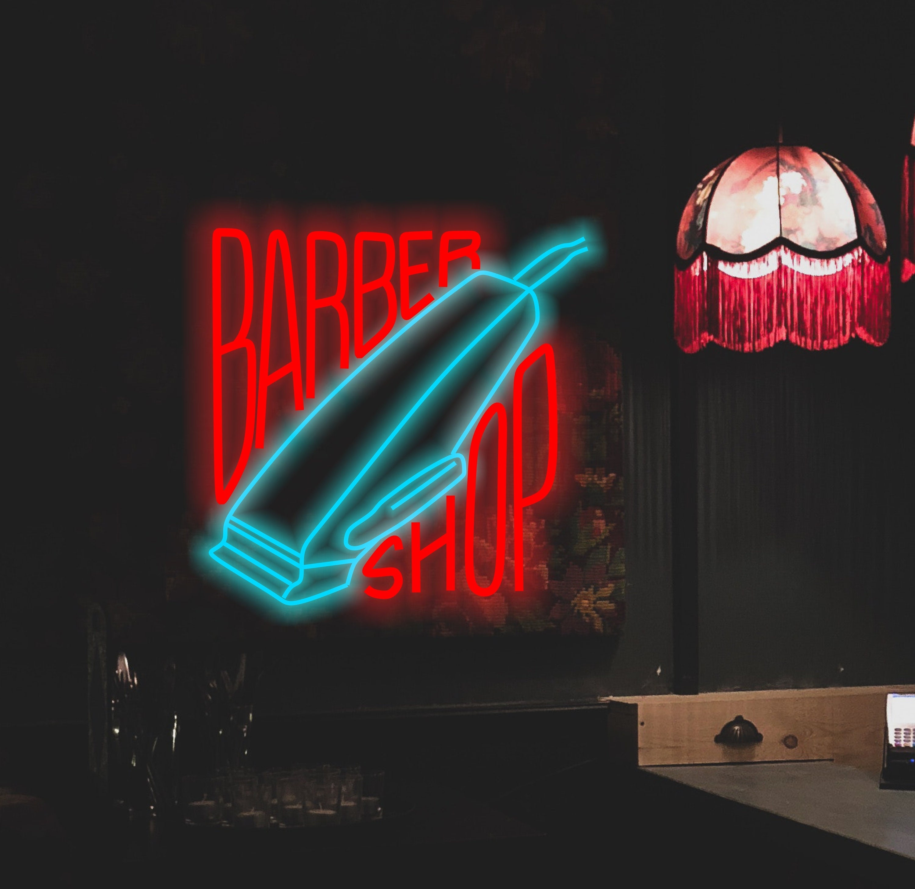 Barber Shop Haircuts And Shaves Neon Sign, Barber Shop Beauty Salon Neon Sign, Barber Shop Personalized Led Sign, Barber Shop Wall Art Light