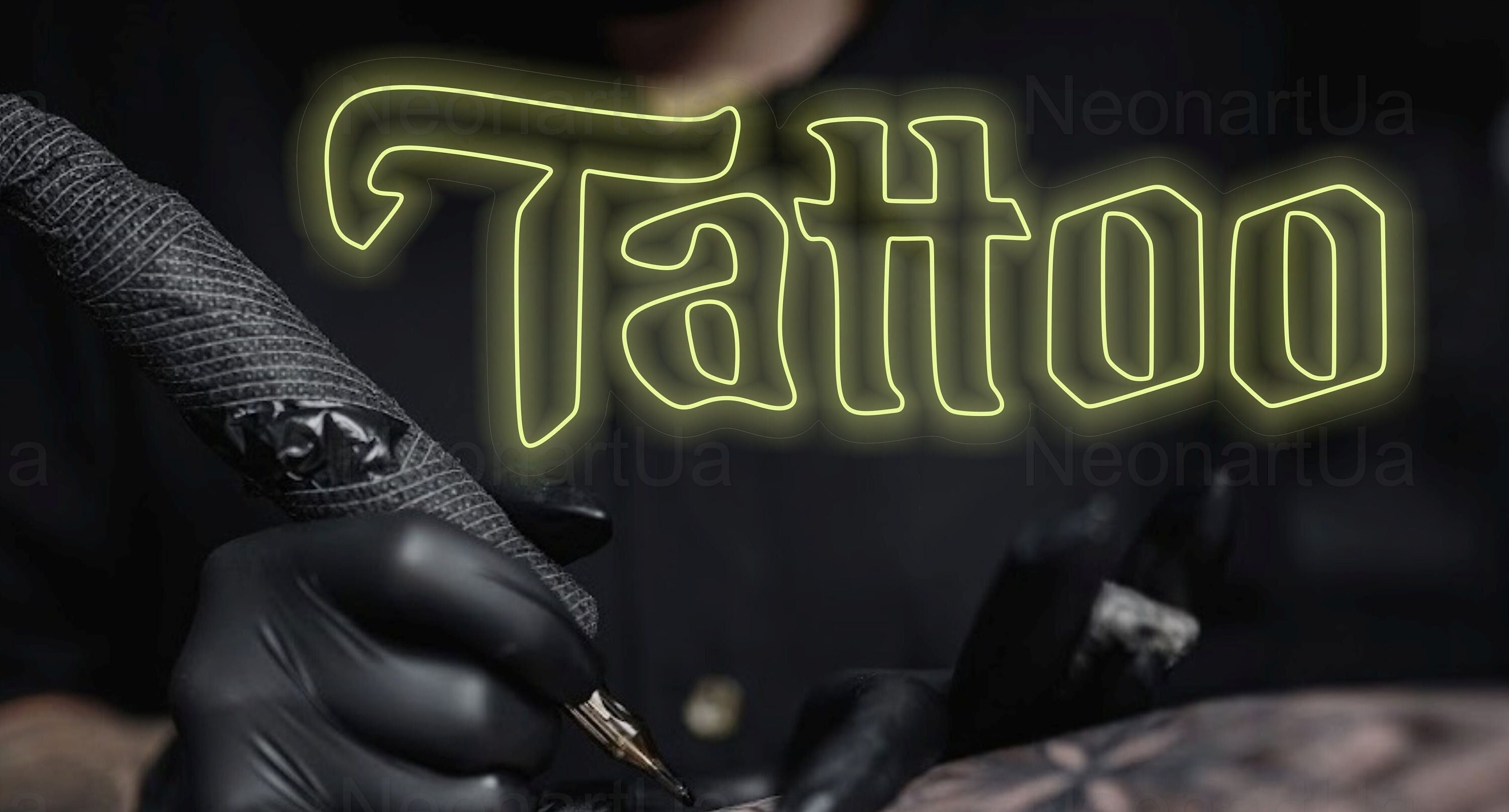Tattoo Neon Sign, Tattoo Led Sign, Tattoo Art, Best Gift, Shop Neon Sign, Neon Tattoos, Wall Neon Sign