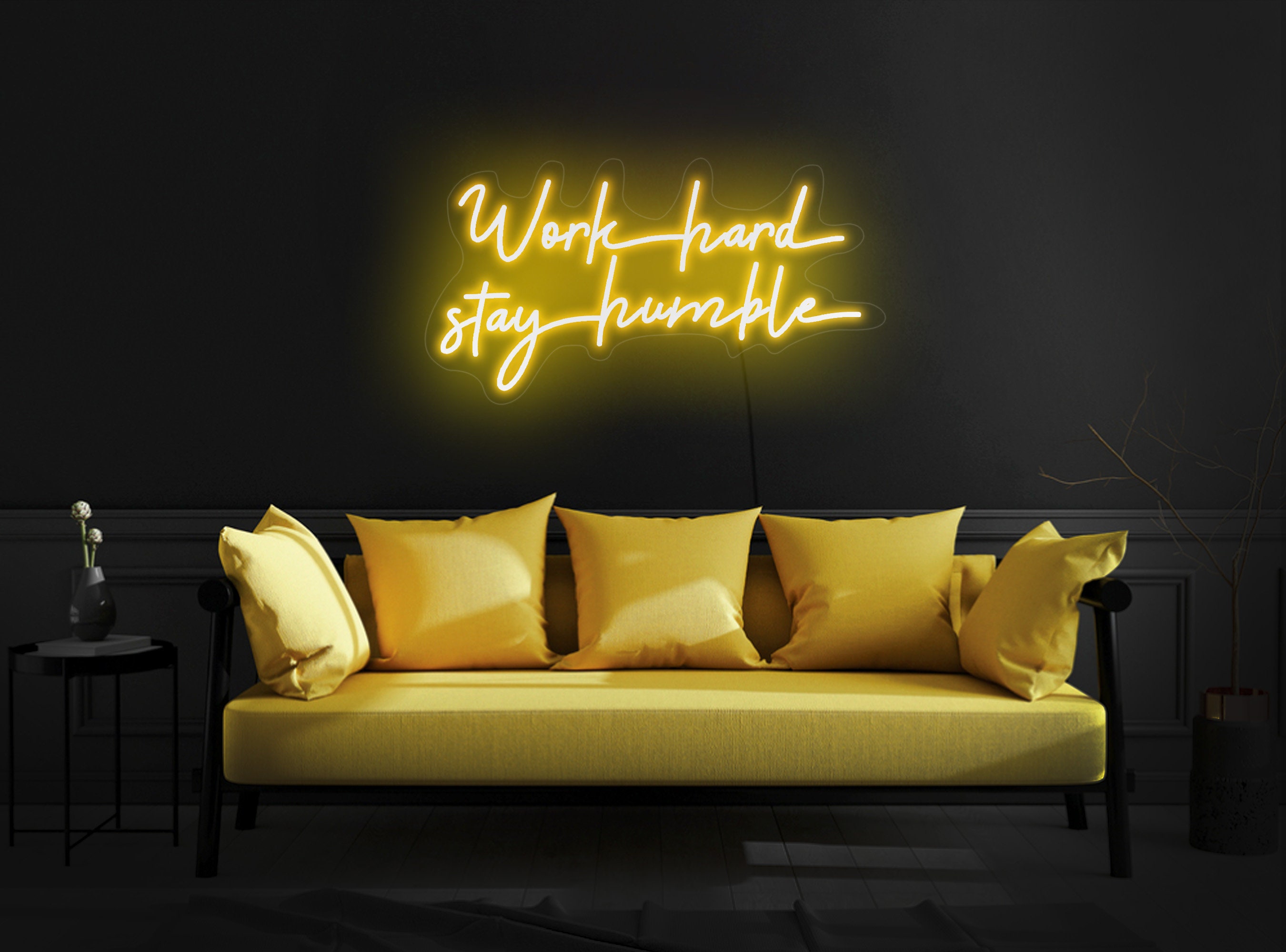 Work Hard Stay Humble Neon Sign, Work Hard Stay Humble Sign, Work Hard Stay Humble Led Sign, Quote Neon Sign