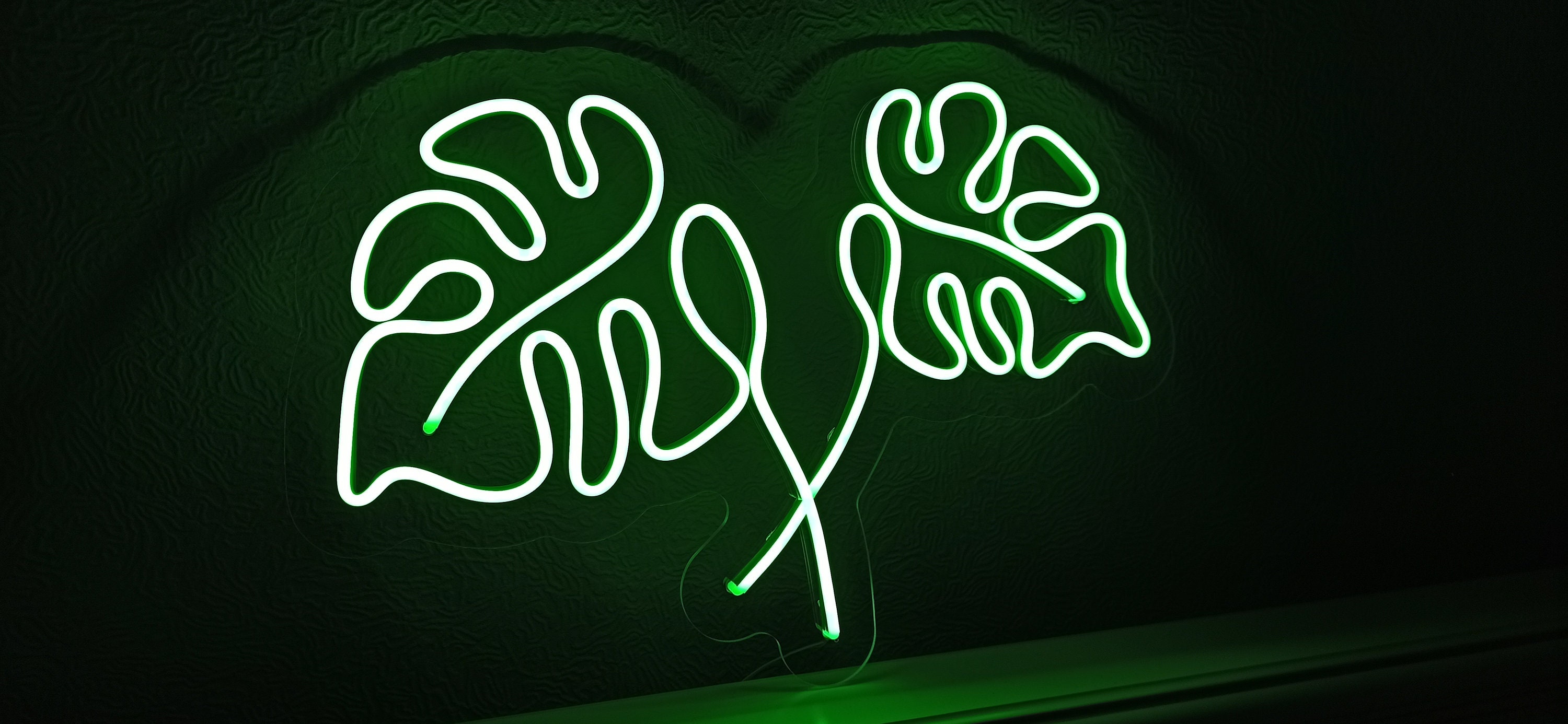 Monstera Leaf Neon Sign, One Line Neon Sign, Monstera Sign For Bedroom, Plant Lovers Gift