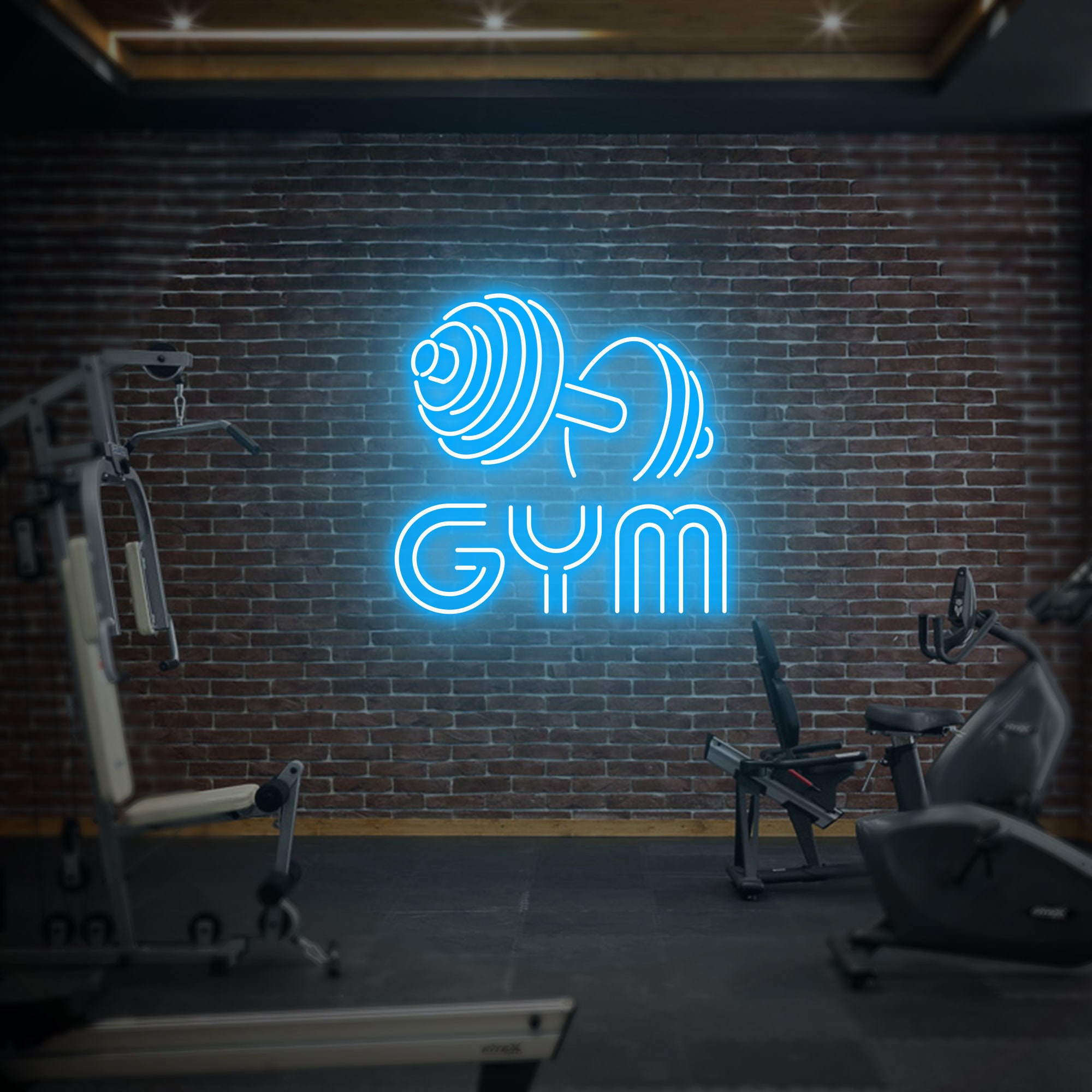 Dumbbell Neon Sign, Gym Wall Hanging, Neon Barbell Neon Light Sign For Sports Room, Decor Club, Party Bar, Customized Neon, Gym Custom Neon