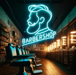 Neon Sign For Barber Shop, Custom Barbershop Neon, Vintage Barber Neon Sign, Barber Pole Neon Sign, Barber Shop Decor