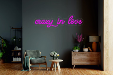 Crazy In Love - Led Neon Sign, Custom Wedding Decoration, Love Neon Sign, Gift For Her Neon Sign