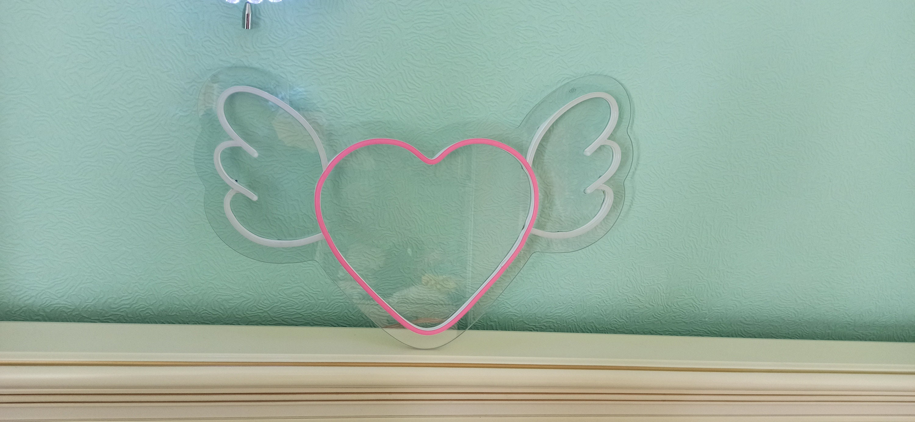 Heart With Wings Neon Sign, Lover Gift Neon Sign, Gift For Her Neon Sign