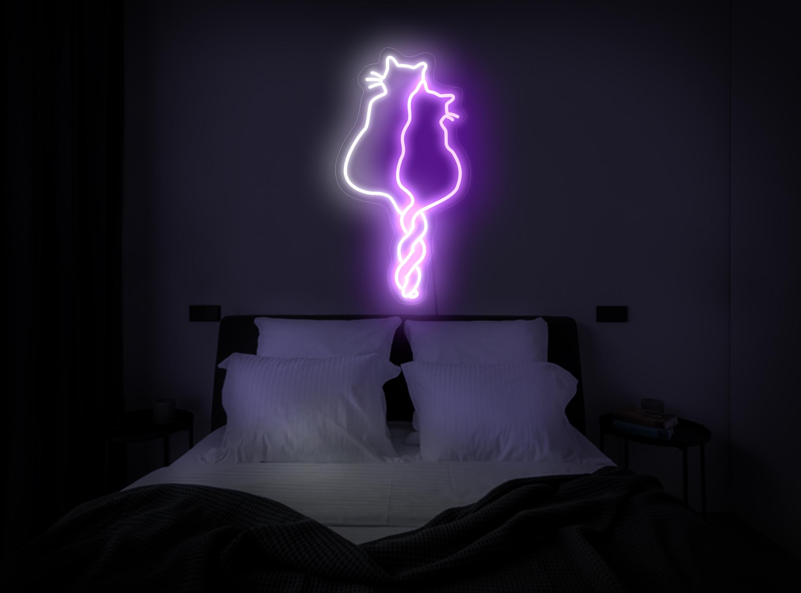 Cat Neon Sign, Cute Cats Neon Sign, Cats Led Sign, Cat Lover Gift, Cute Neon Sign, Animal Neon Sign, Neon Sign Bedroom, Cat Wall Art Decor