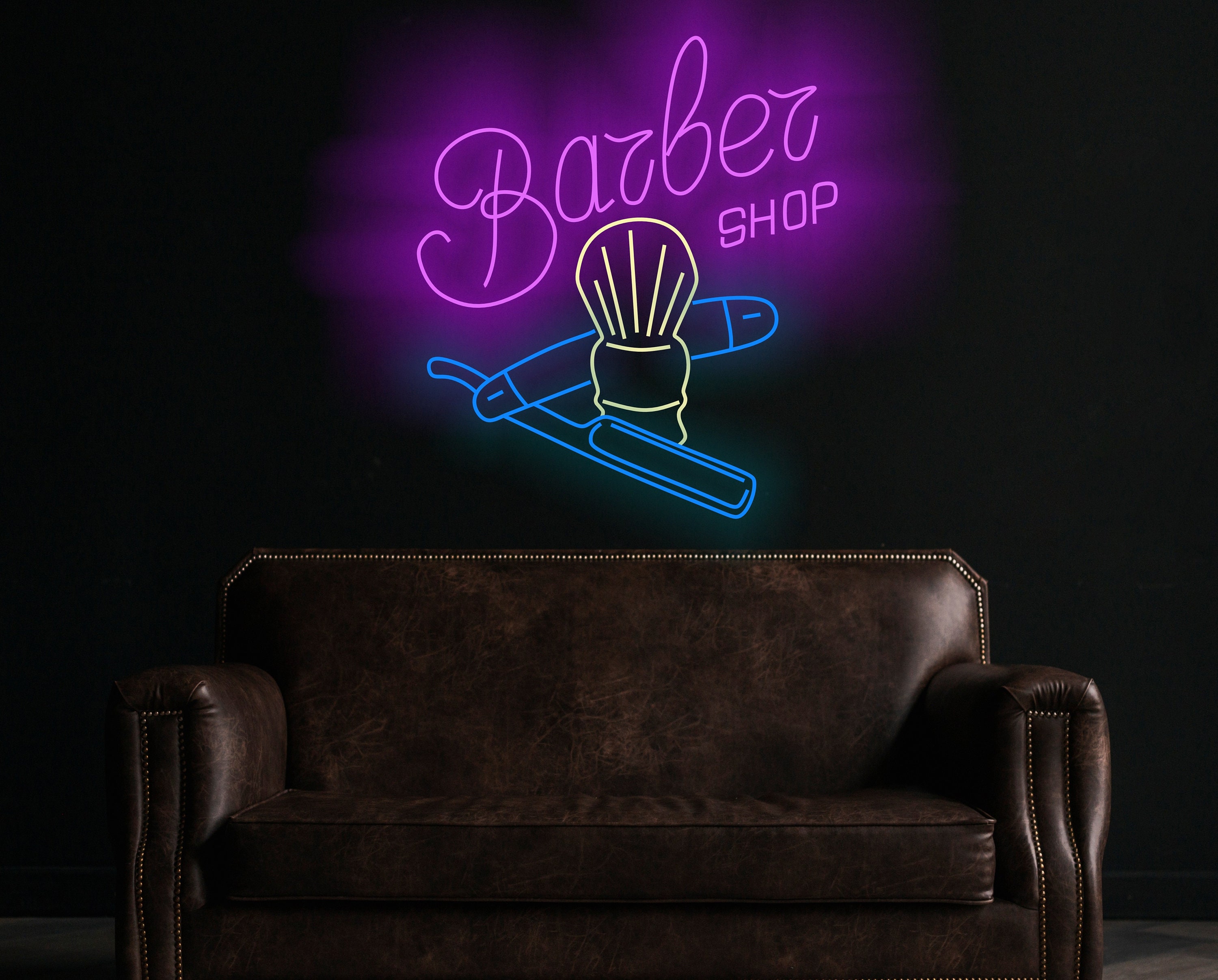 Barber Shop Neon Sign, Led Barber Sign, Personalized Barber Sign, Vintage Barber Shop Sign, Modern Barber Shop Sign, Neon Hair Salon Sign