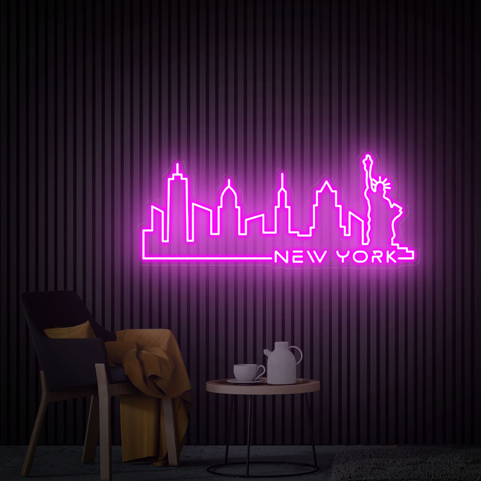 New York City Neon Sign, New York City Wall Decor, City Led Light Sign, Skyline neon sign, Custom City Skyline Neon Sign Home Decor