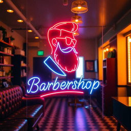 Vintage Barber Neon Sign, Neon Sign For Barber Shop, Barber Pole Neon Sign, Barber Shop Decor, Neon Light For Barber