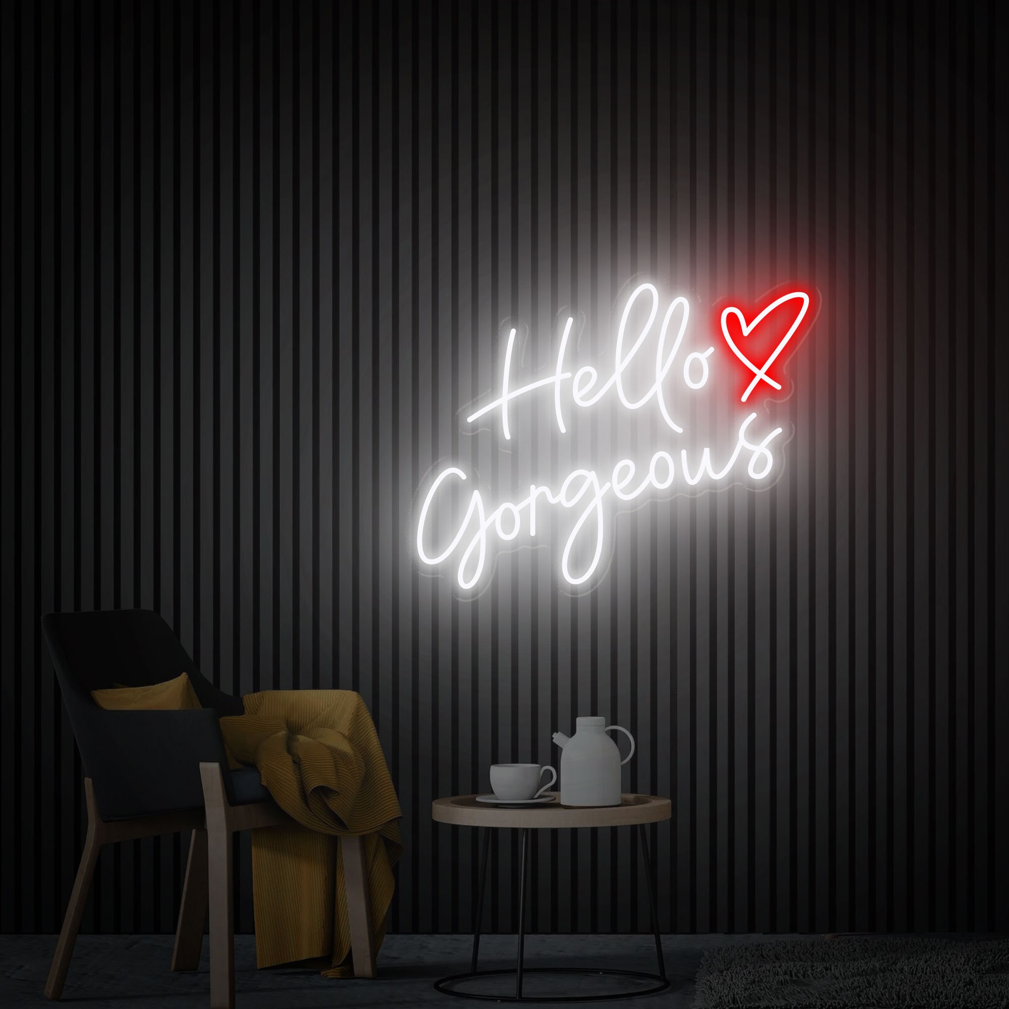 Hello Gorgeous Neon Sign, Custom Neon Sign Decor Home, Wedding Led Light Sign, Home Bedroom Wall Decor Beauty Salon Wall Decor
