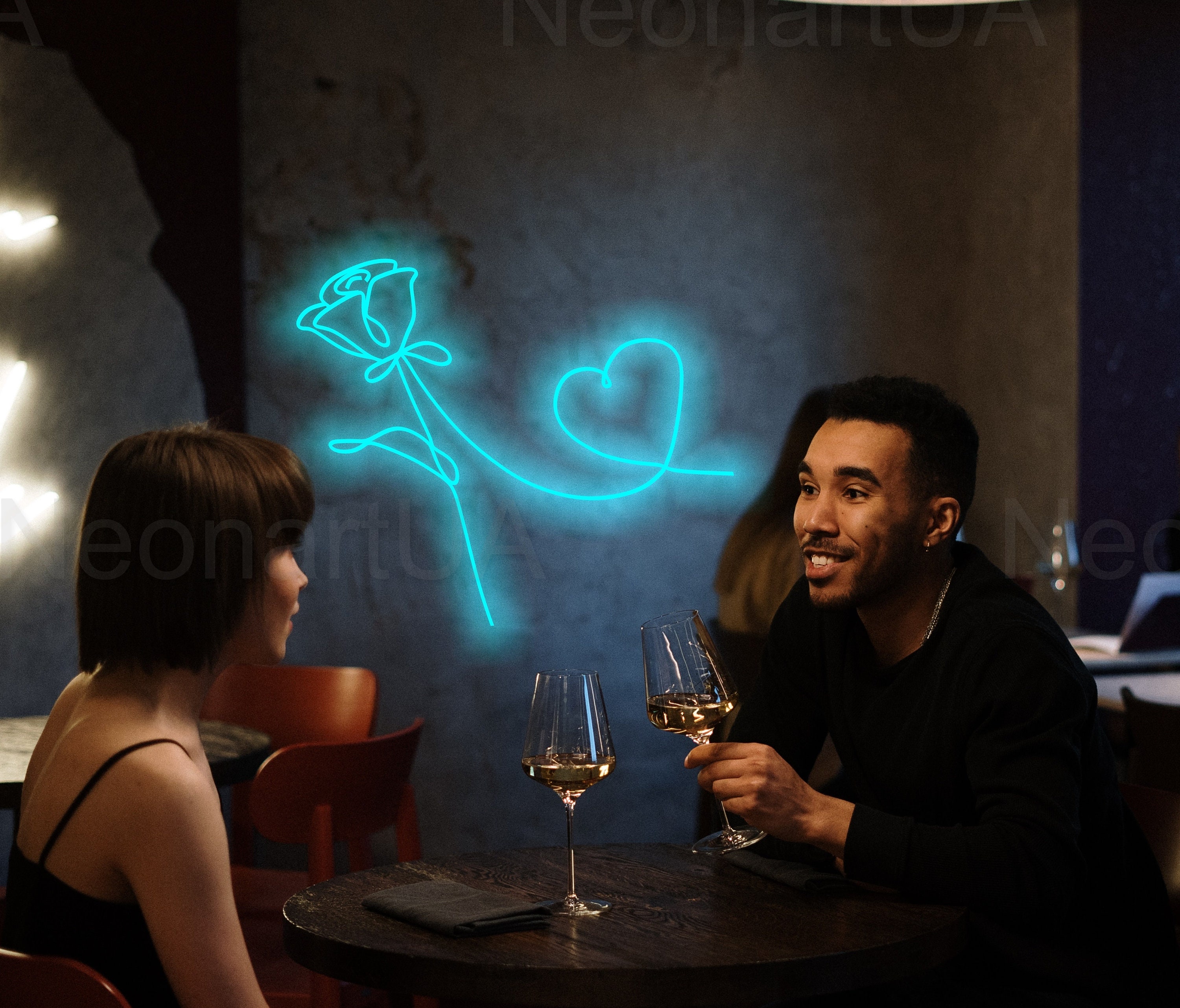 Rose Neon Light, Rose Neon sign, rose flower neon sign, Custom Flower Led Neon Light, Gifts for Her, Unique hand crafted, Gift For Her neon