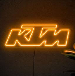 Ktm Neon Sign, Ktm Motorcycle Logo, Ktm Logo Lighted, Motorcycle Garage Sign Neon, Ktm Led Sign, Garage Sign For Men, Man Cave Decor For Him
