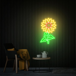 Sunflower Neon Sign, Sunflower Led Neon Light, Custom flower Neon Sign Gift for Her, Home Bedroom Decor, Wall Art Decor, Personalized Gifts