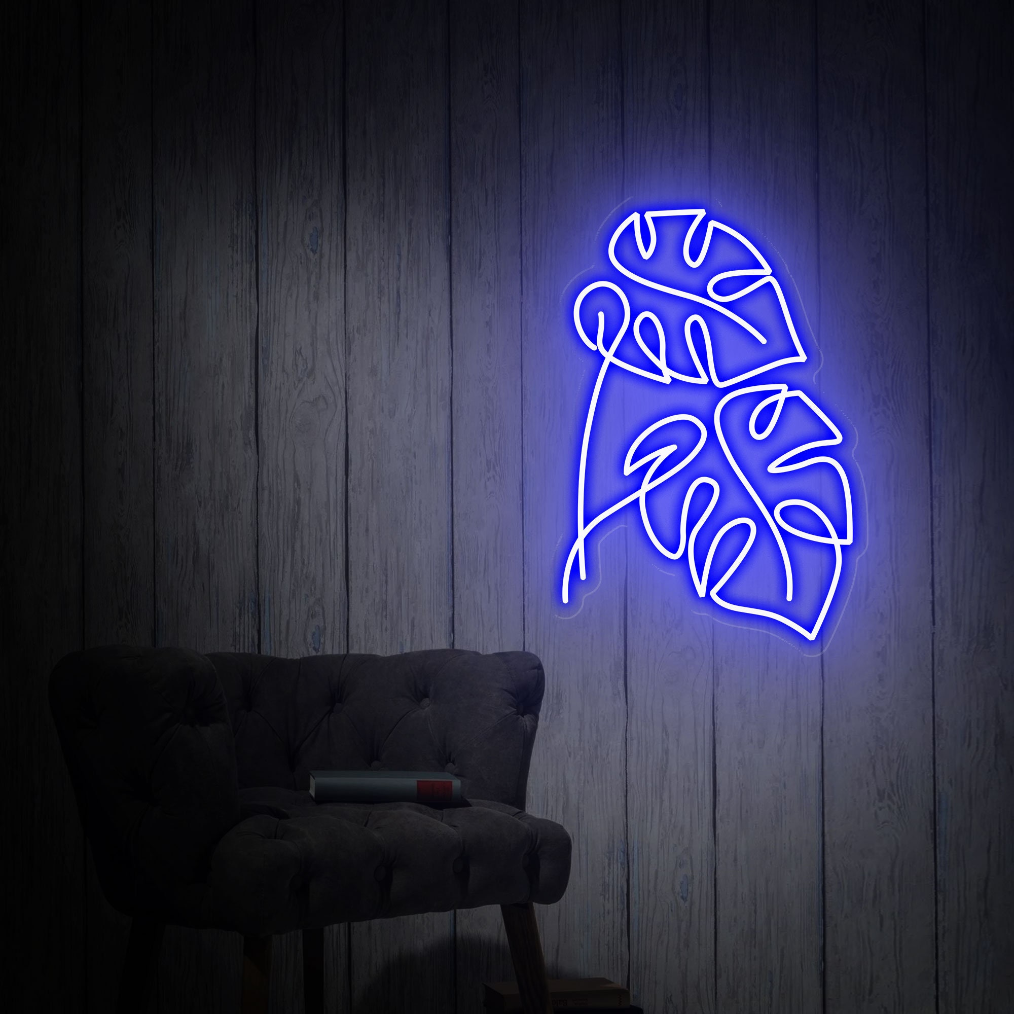 Monstera Leaf Neon Sign, Plant Neon Sign, Neon Monstera, Green Aesthetic, Bedroom Neon Sign, Green Lover, Leaf Neon Sign, Personalized Gift