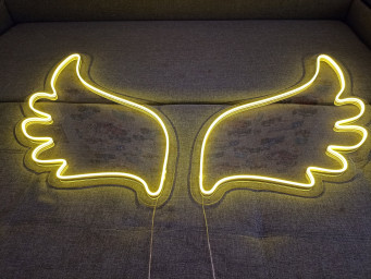 Neon Wings, Neon Sign Angel Wings, WINGS LED Sign, Classic LED Neon Angel Wings