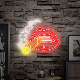 Cigarette Neon Sign, Custom Waterproof Neon Signs Lights Smoking Smoking Lips Bar Art Wall Decor Custom Bedroom Party Personalized Gifts