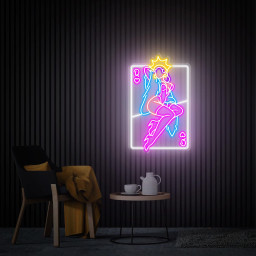 Poker Neon Sign Queen of Heart Card Decor, Custom Neon Sign, Poker Neon Wall Art, Home Bedroom Living Room Decor, Personalised Gift for Her