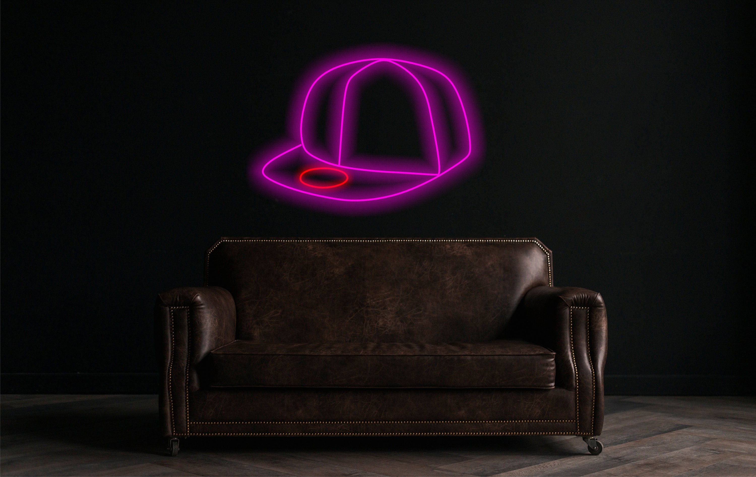 Baseball Cap Neon Sign, Neon Sign In The Shape Of A Hat, Baseball Hat Neon Light, Custom Baseball Cap Neon, Neon Sign For Hat Lover