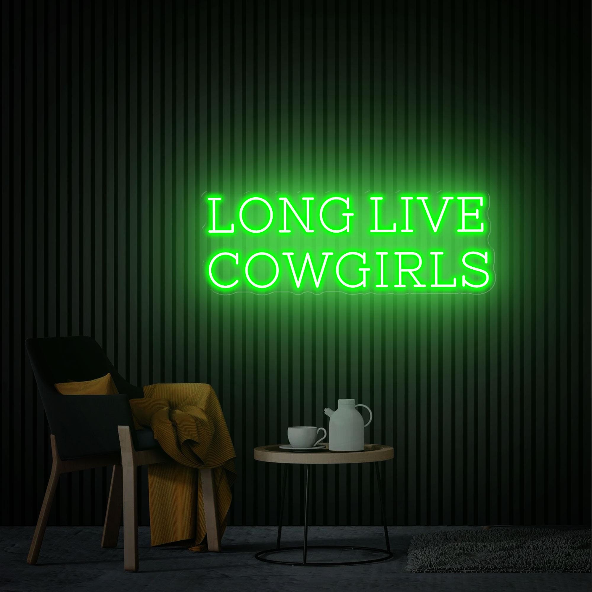 Long Live Cowgirls Neon Sign, Custom Led Light Sign, Cowgirl Lover Gift, Western Cowboy Party Decor, Bedroom Decor, Cowgirl Wall Art
