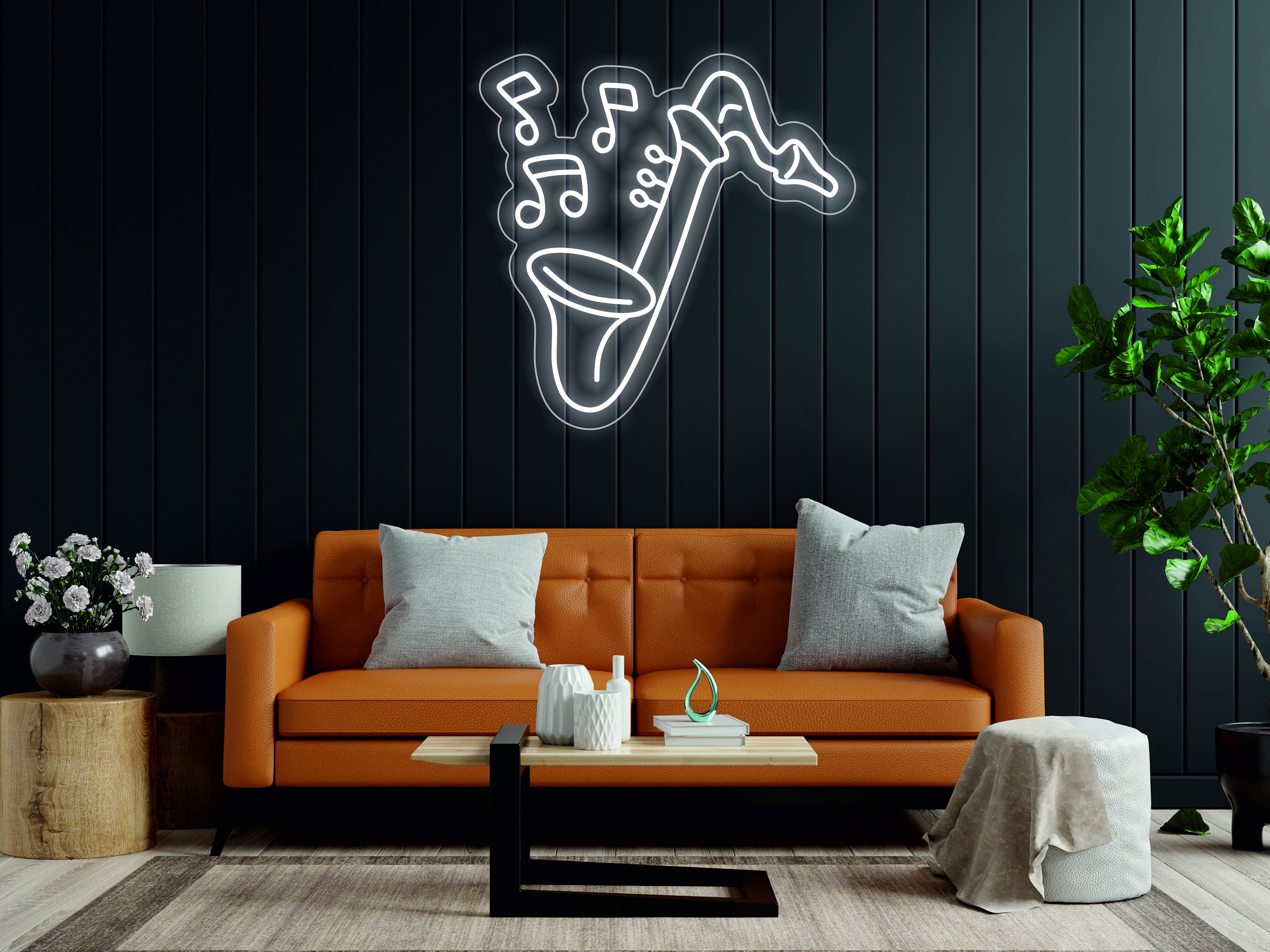 Saxophone Neon Sign, Music Jazz - Led Light Neon Sign