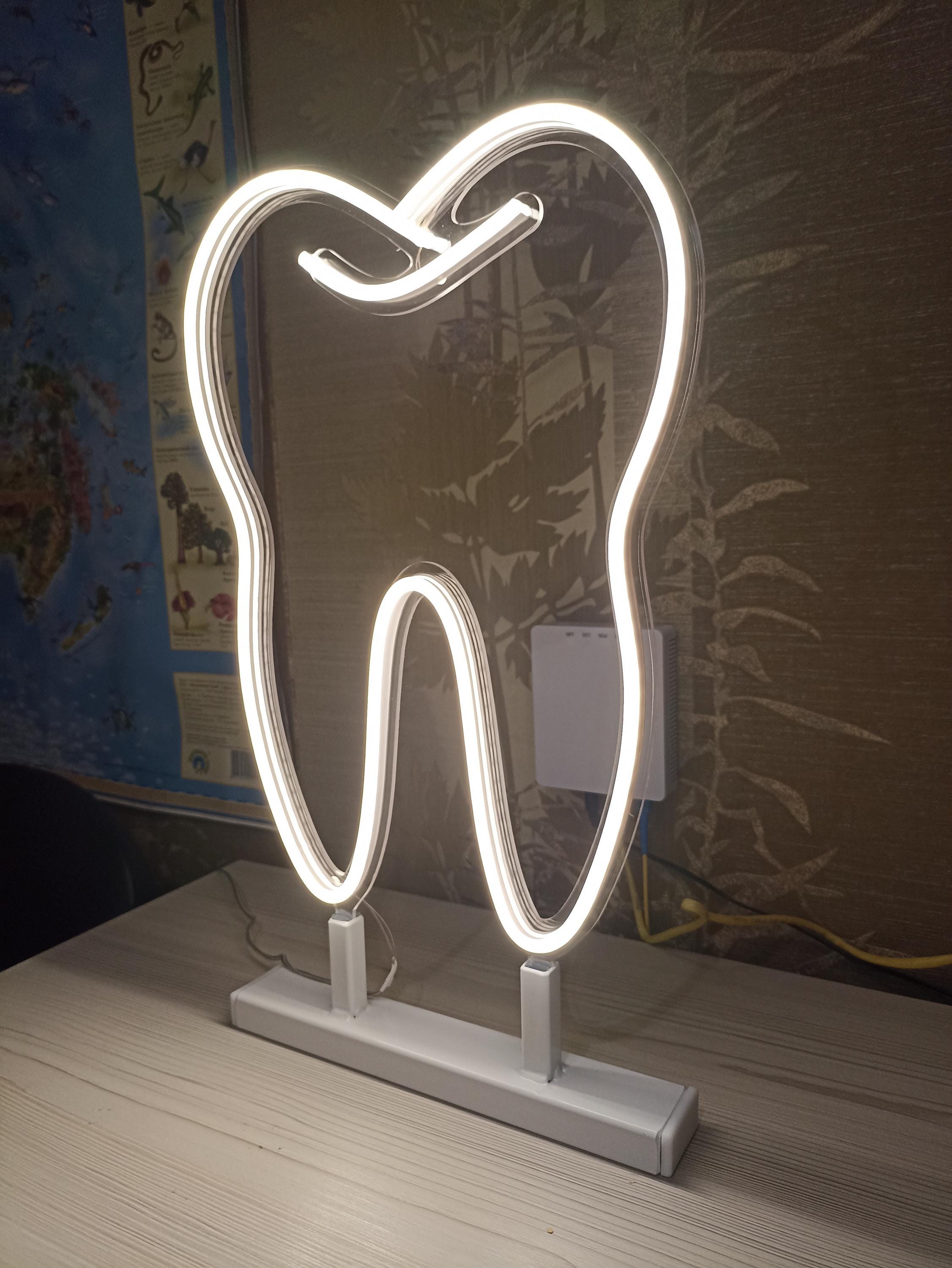 Tooth Neon Sign, Dental Clinic Neon Sign, Dental Neon Sign, Tooth Neon Light, Led Neon Tooth Sign