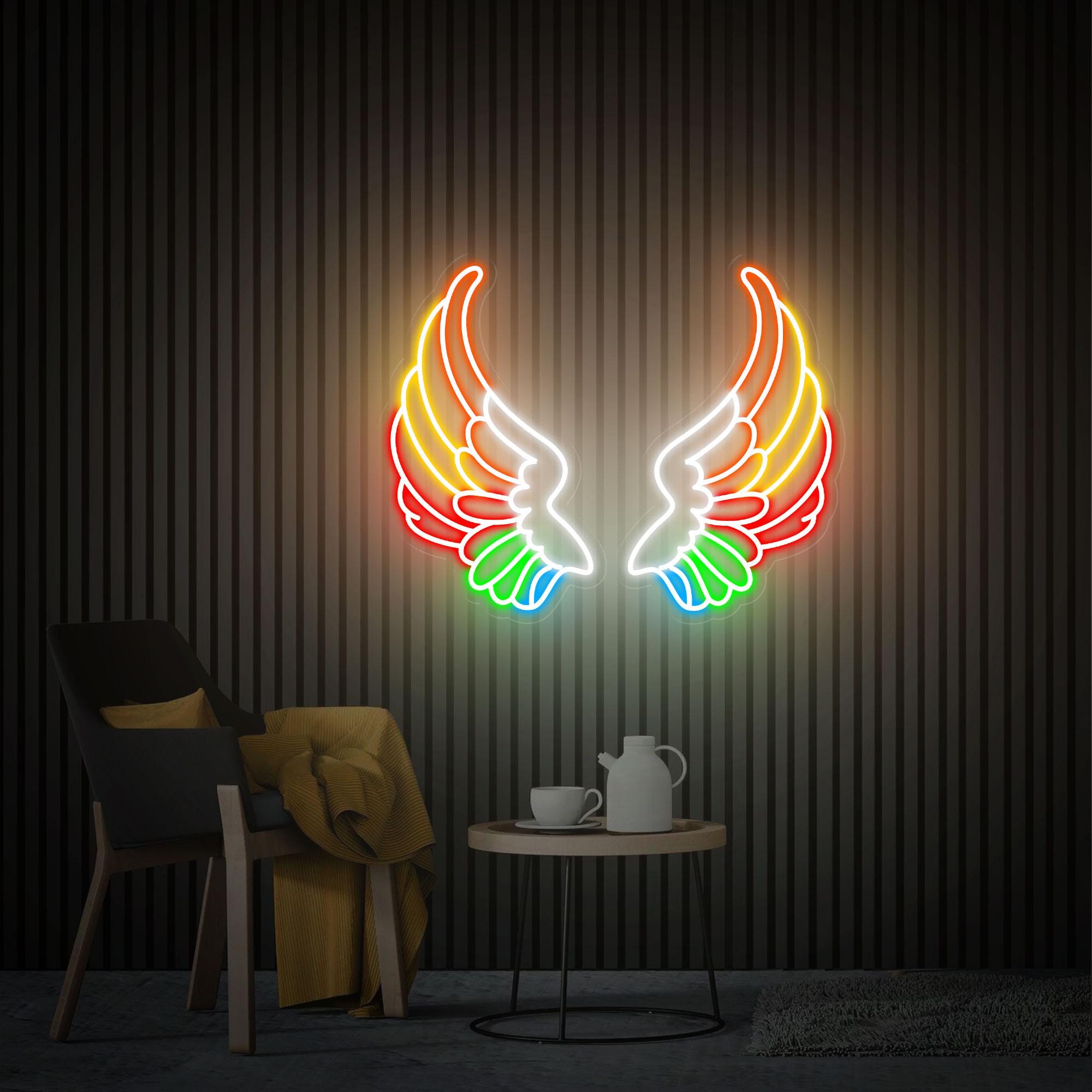 Wings Neon Sign, Angel Wings Led Neon Sign, Bar Salon Room Bedroom Sign, Custom Neon Sign,Party and Event Decoration, Gift For Her