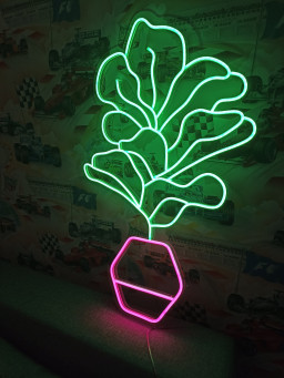 Ficus Neon Sign, Flower Ficus Neon Sign, Ficus Lyrata Neon Sign, Leaf Fig Neon Sign, Monstera Neon Sign, Flower Neon Sign