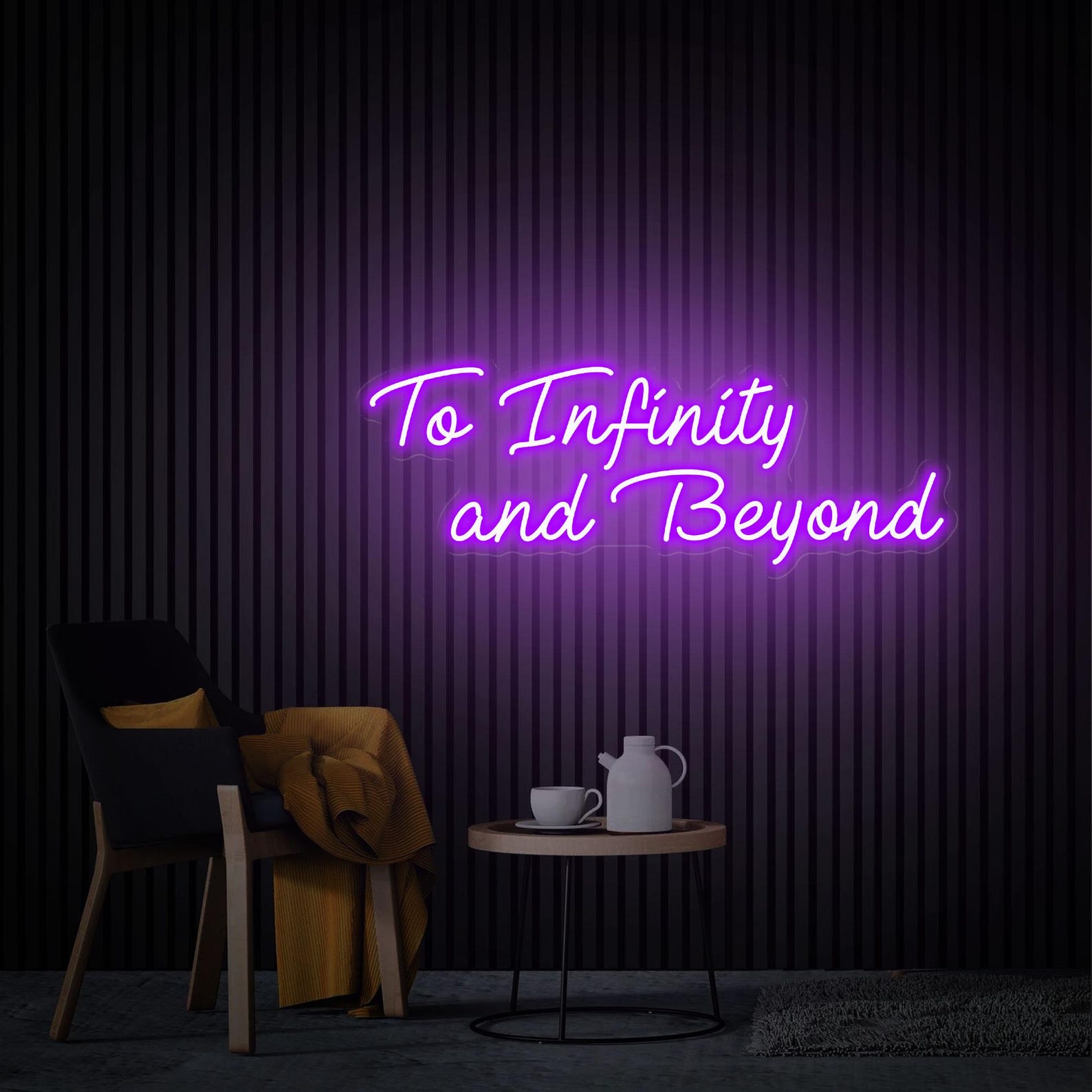 To Infinity and Beyond Neon Sign, Home Wall Decor, Custom Text Sign, Gifts for Child, Inspirational Saying Decor Personalized Gifts Neon Art
