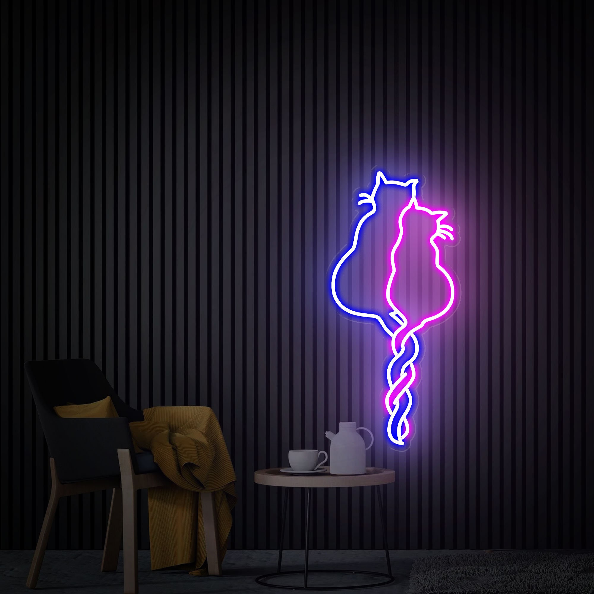Cat Neon Sign, Cat Wall Decor, Cat Lover Gift, Gift for Her, Bedroom Neon Sign, Custom Neon Signs, Personalized Neon Light Wedding Signs