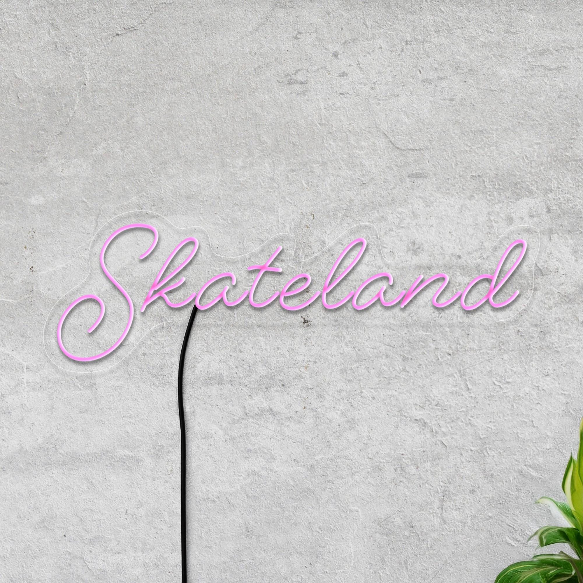 Skateland Neon Sign, Skate Led Sign, Neon Sign Wall Decor, Kids Room Neon Sign, Led Neon Sign, Game Room Neon Sign, Skate Wall Art Decor
